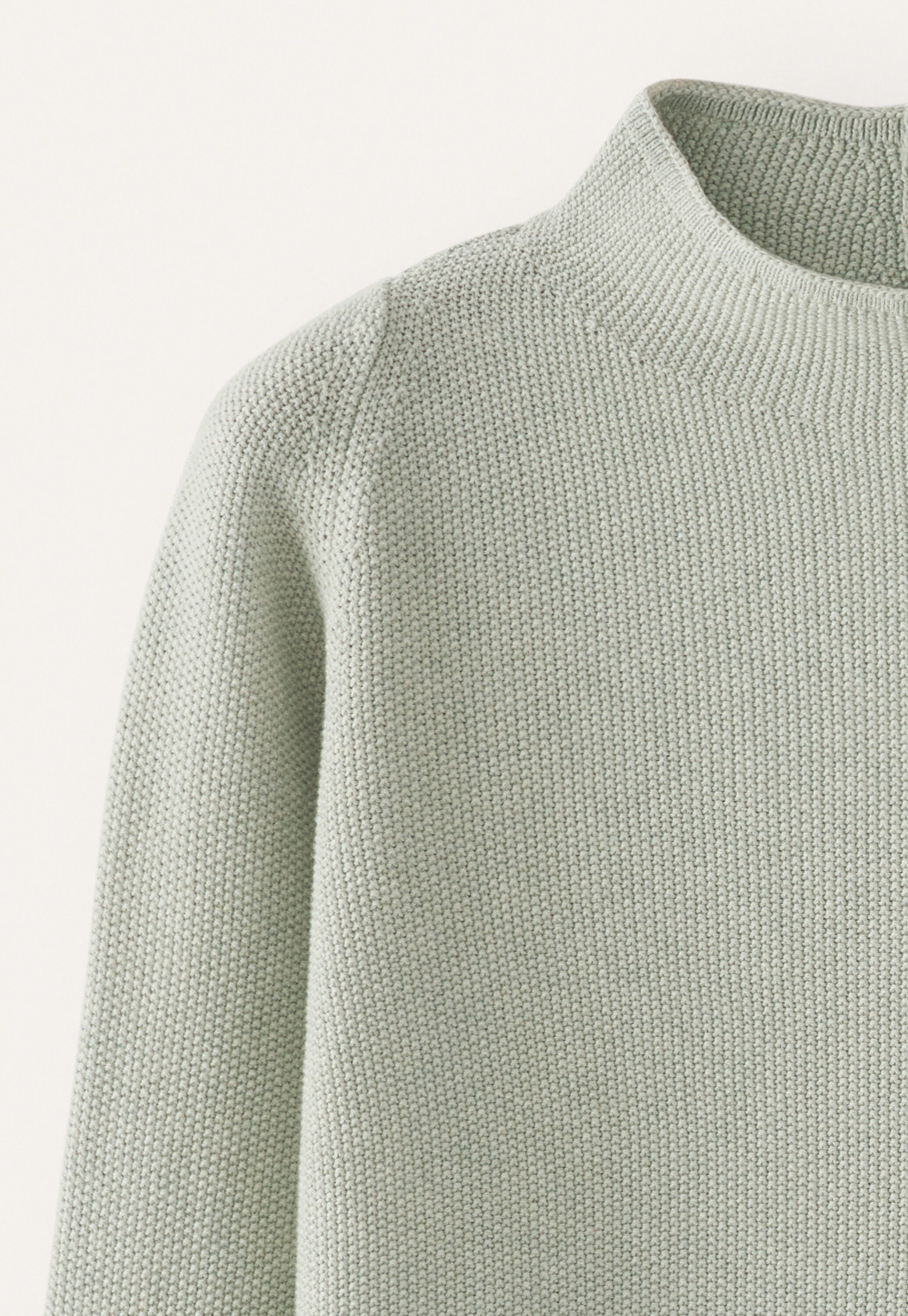 Funnel-neck sweater, Frosted sage, large