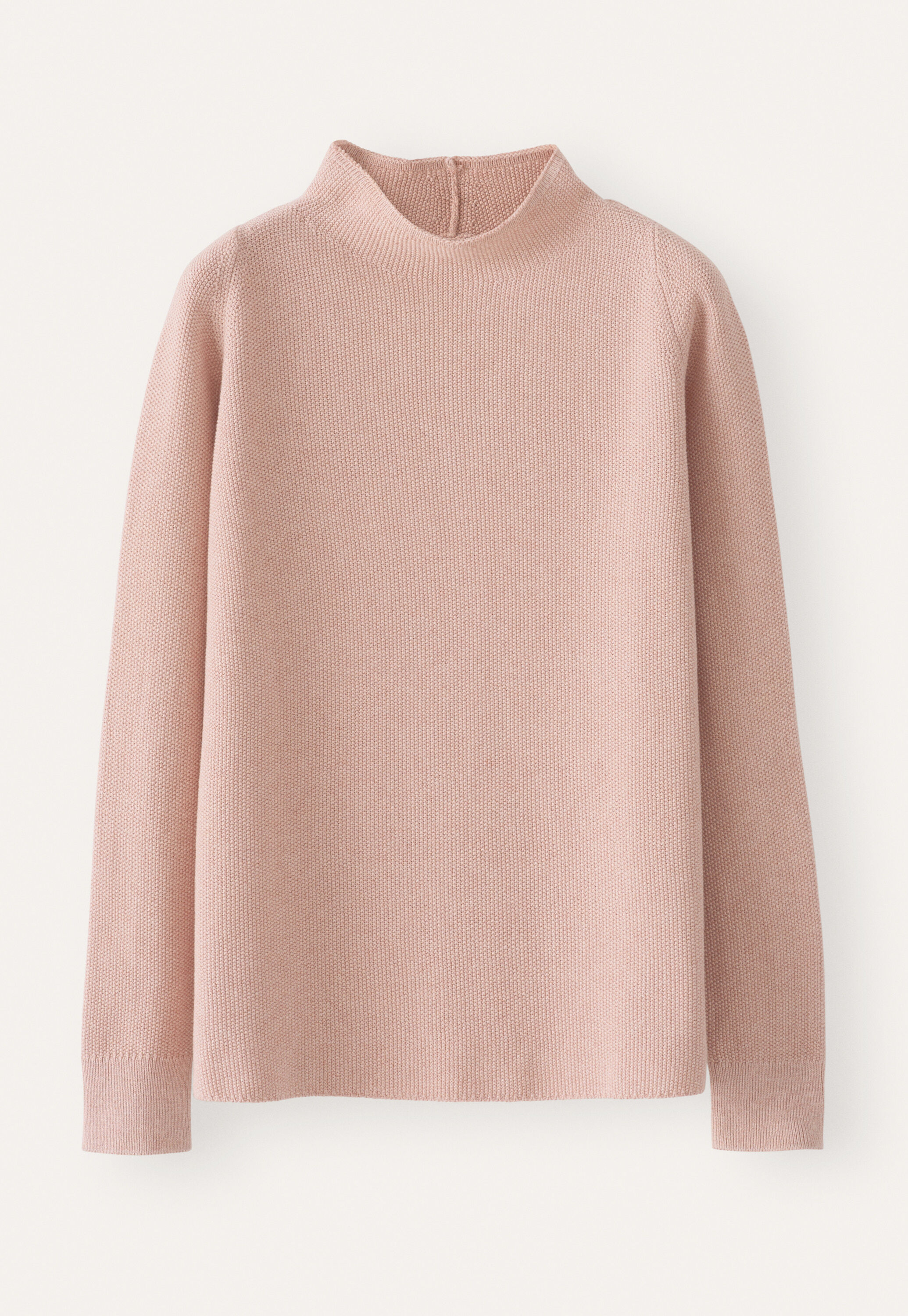 Funnel-neck sweater, Shell rose, large