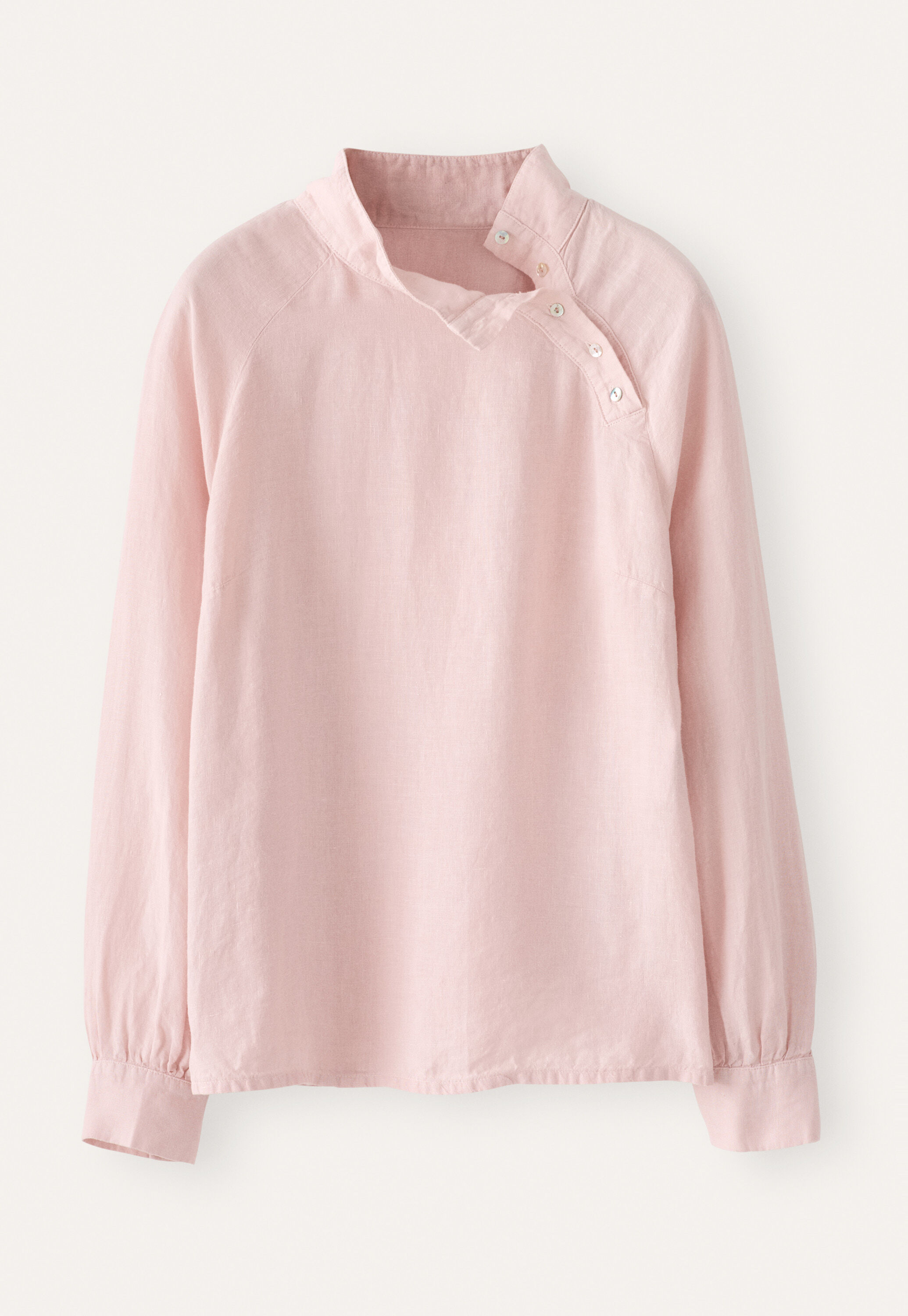 Funnel neck blouse, Cloud pink, large