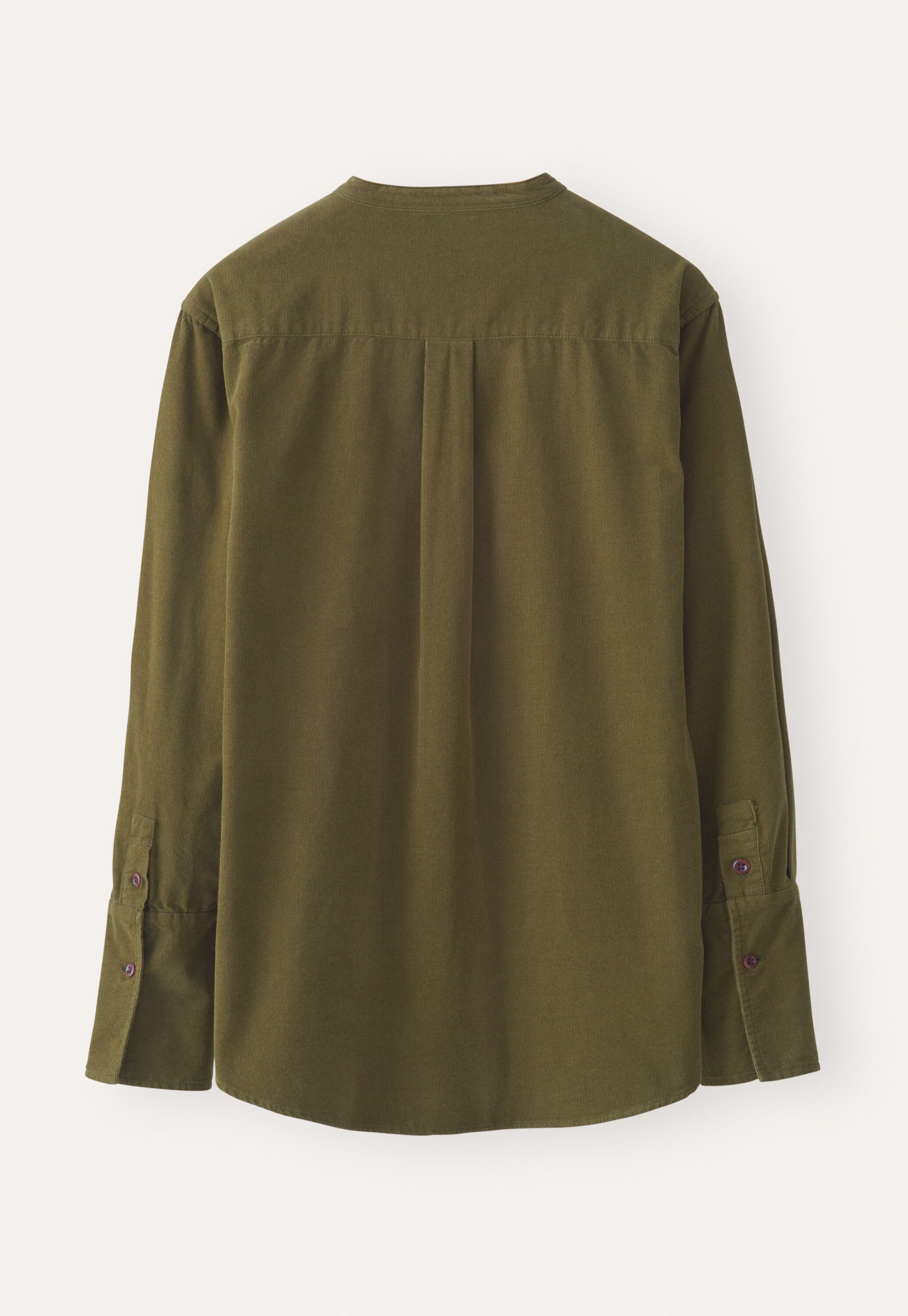 Fine-wale cord shirt