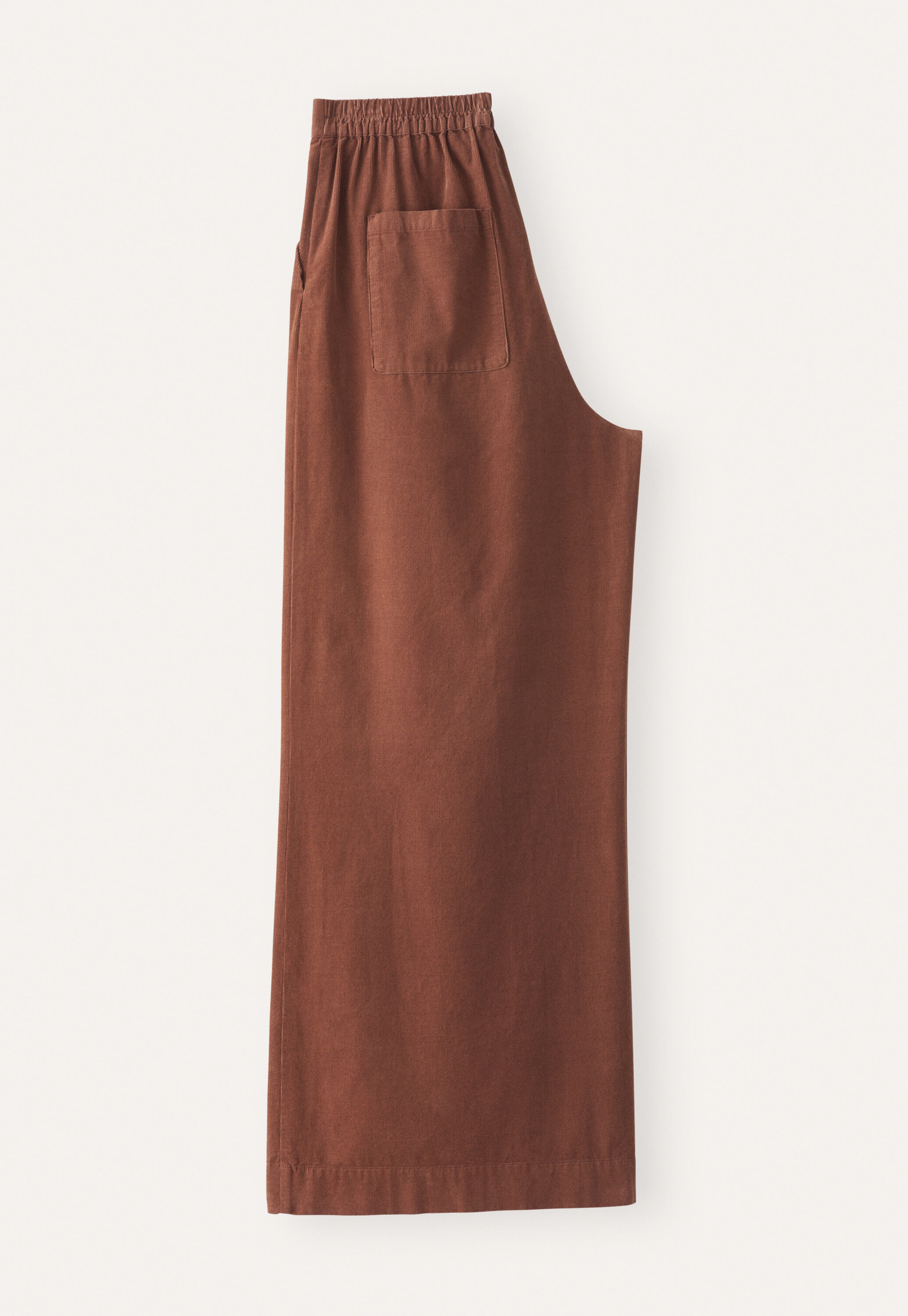 Fine cord wide-leg trousers, Dark blush, large