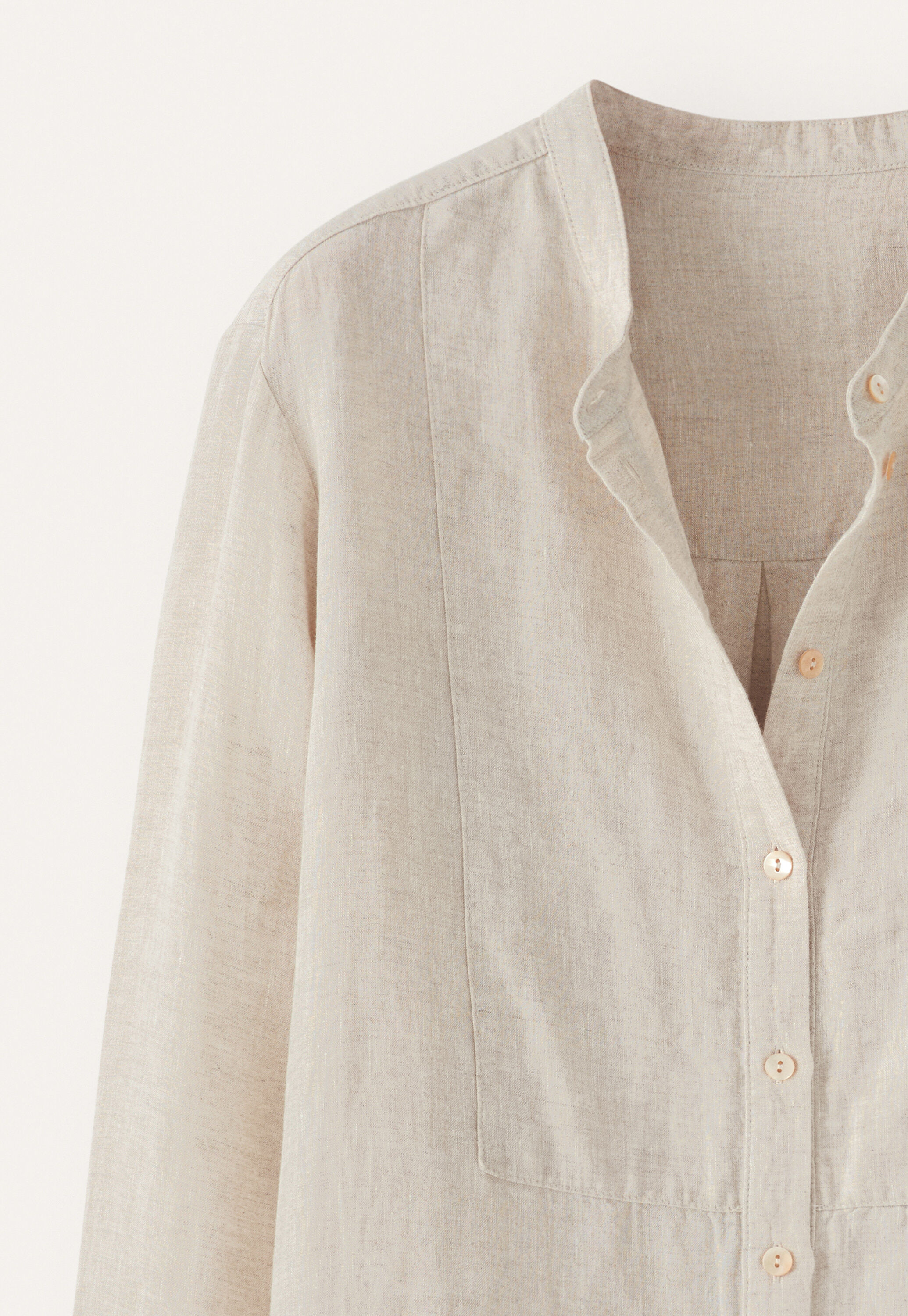 Long bib-detail shirt