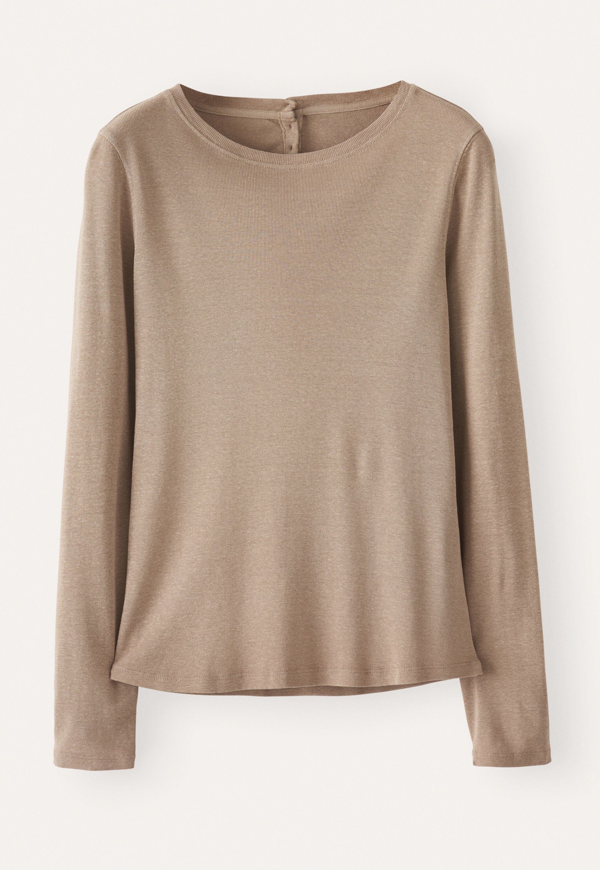 Ribbed long-sleeve top