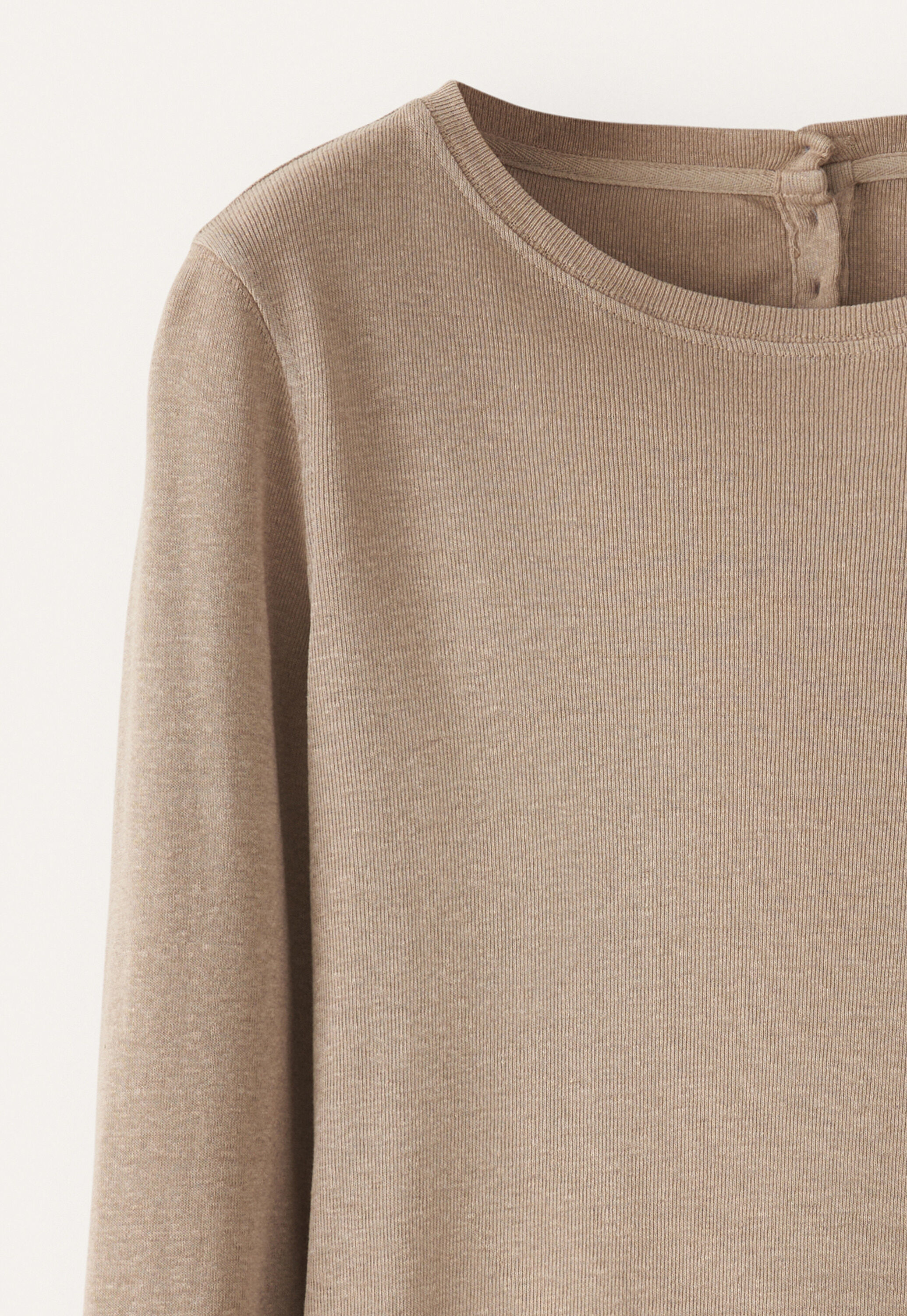Ribbed long-sleeve top