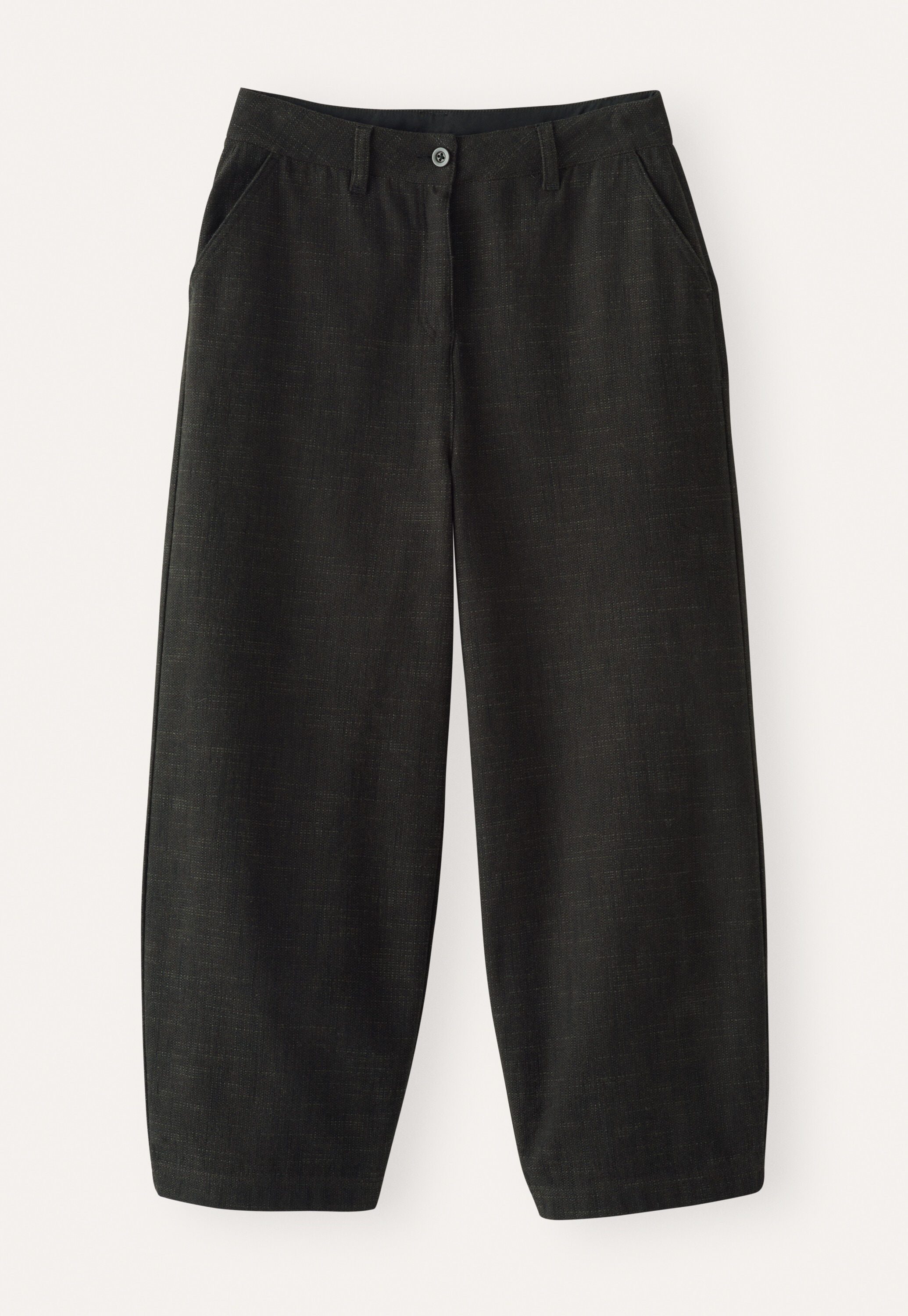 Barrel-leg trousers