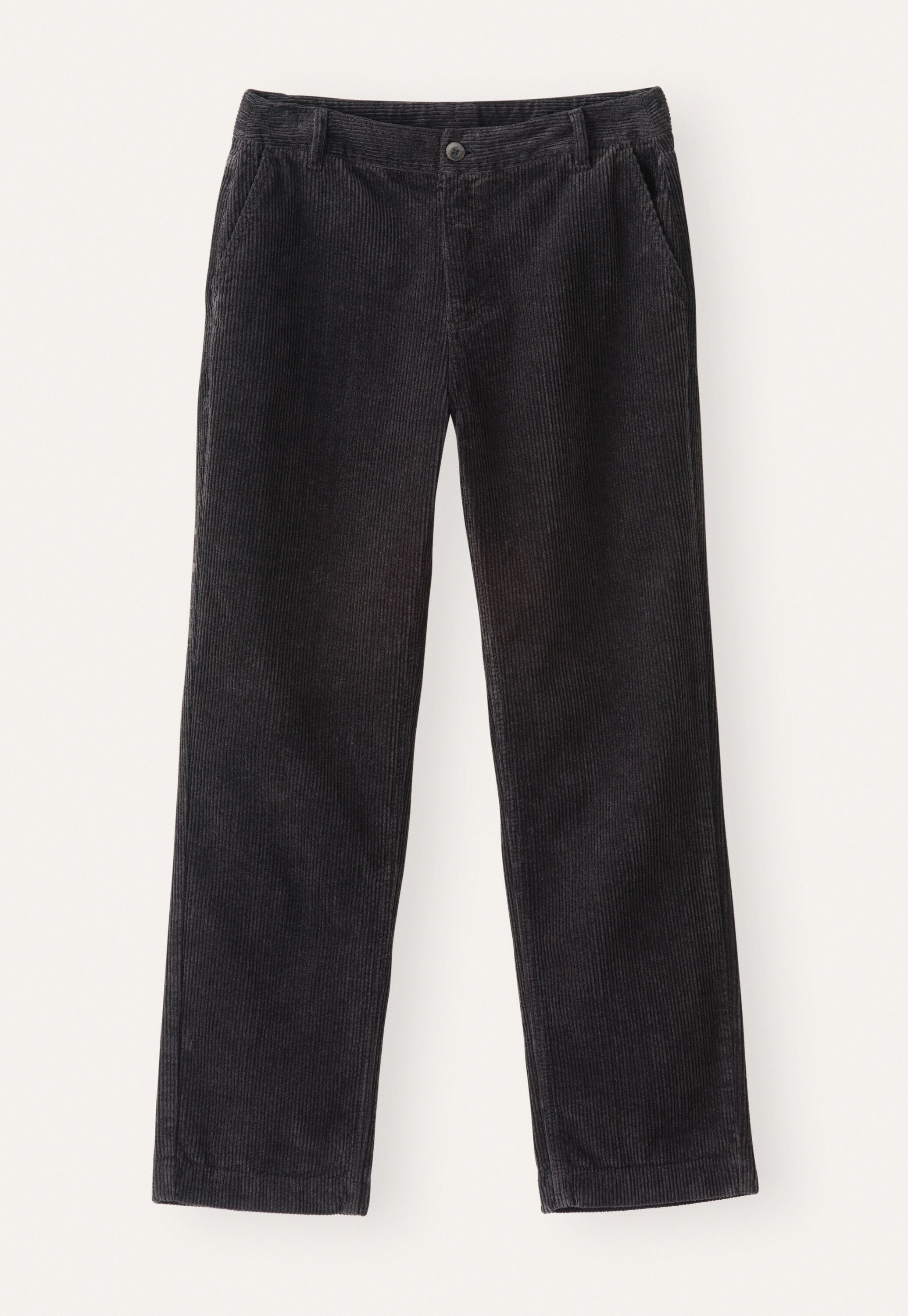 Slim cropped trousers, Brown charcoal, large