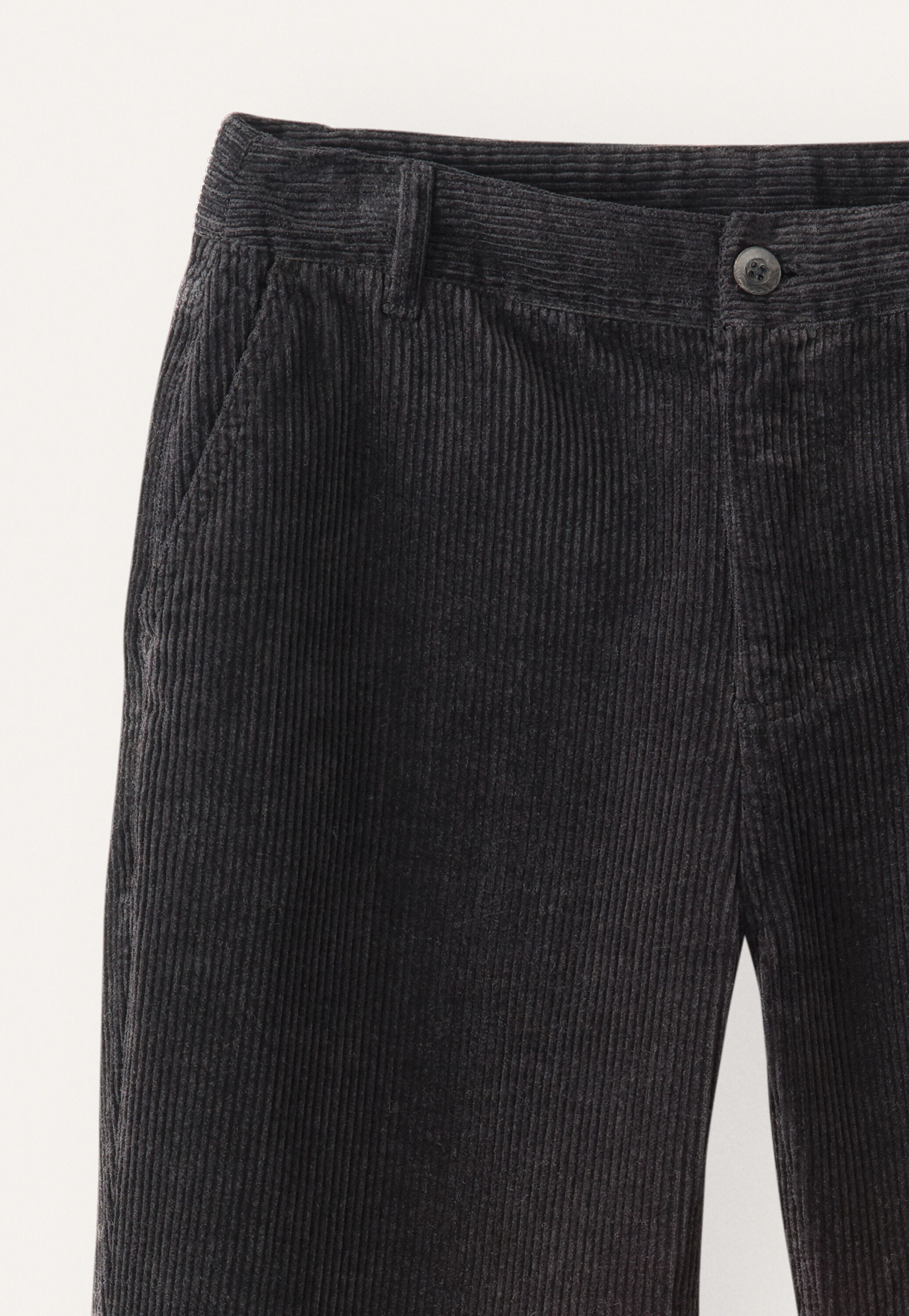 Slim cropped trousers, Brown charcoal, large