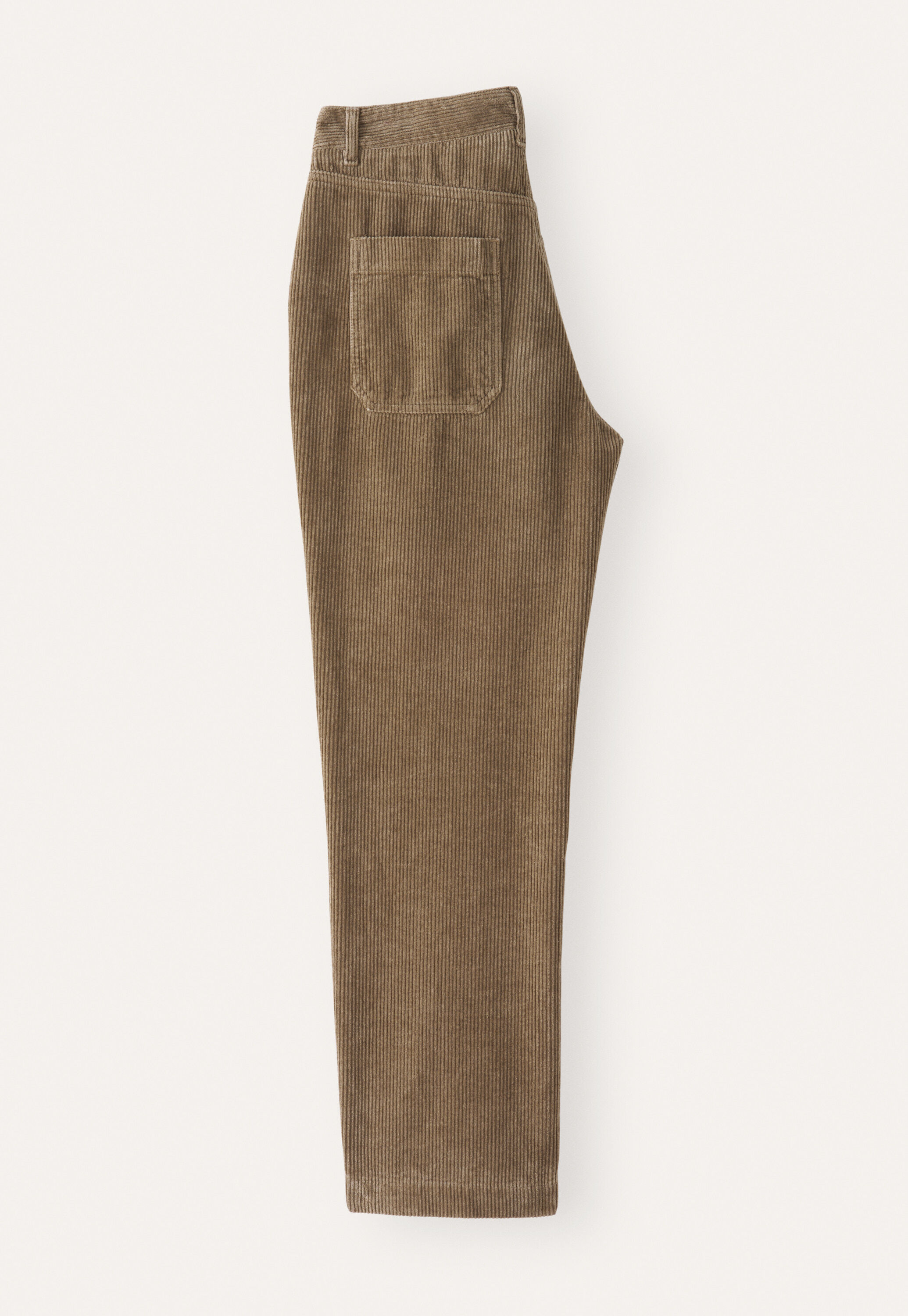 Slim cropped trousers, Taupe brown, large