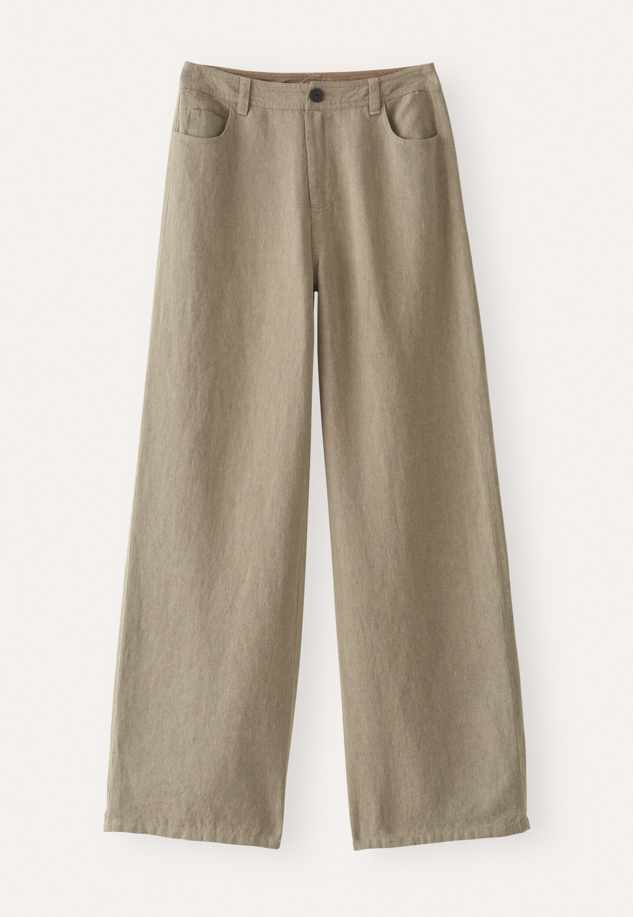 Wide & straight leg trousers, Taupe, large