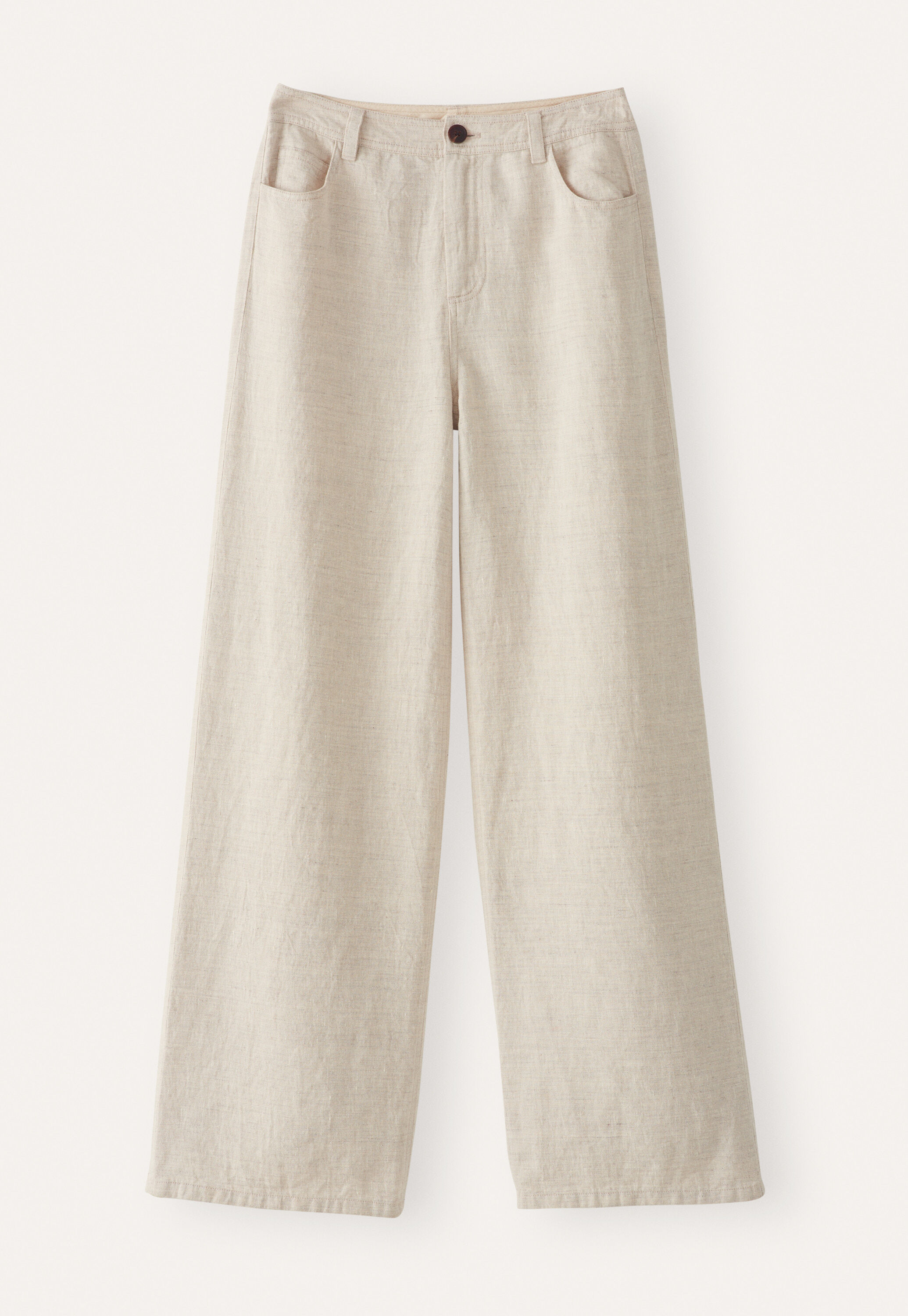 Wide & straight leg trousers, Ecru grey, large