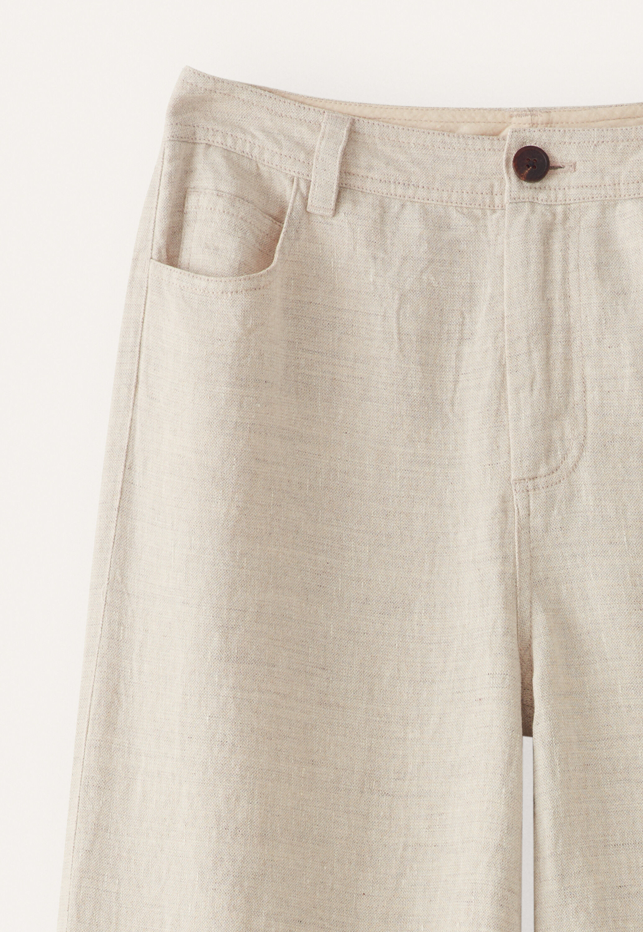 Wide & straight leg trousers, Ecru grey, large