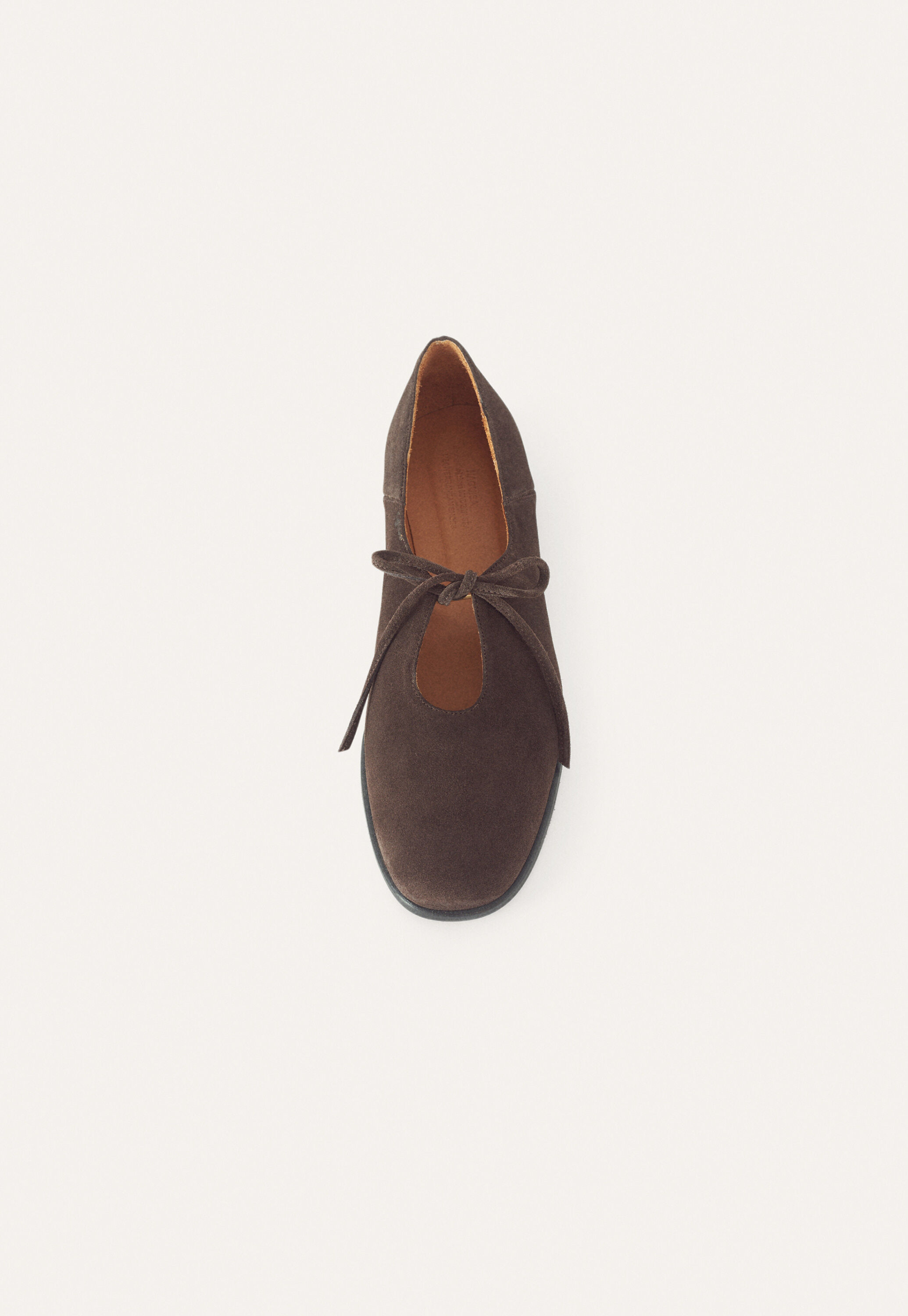 Tie-front shoes, Chocolate, large