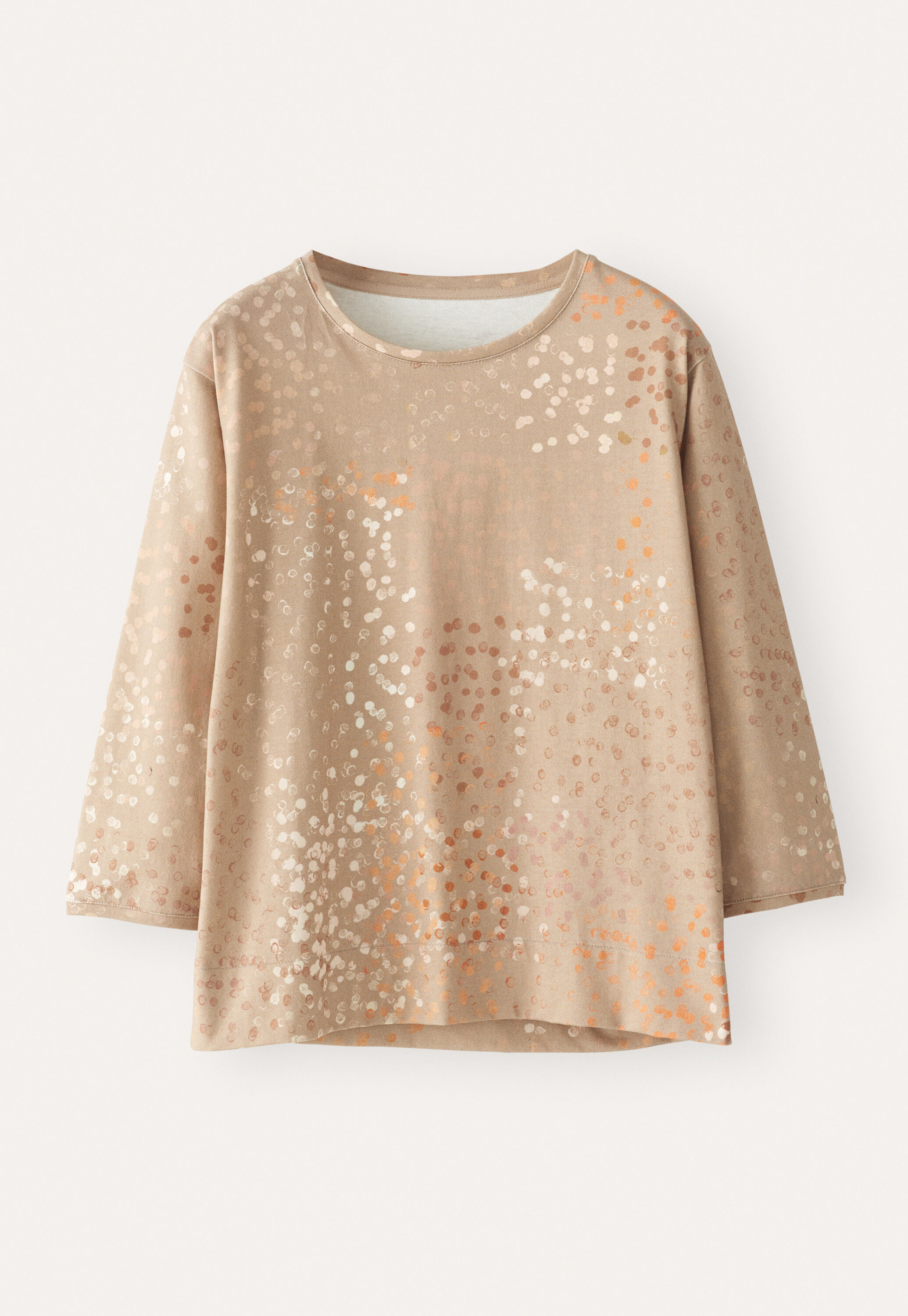 Printed top, Warm mink, large