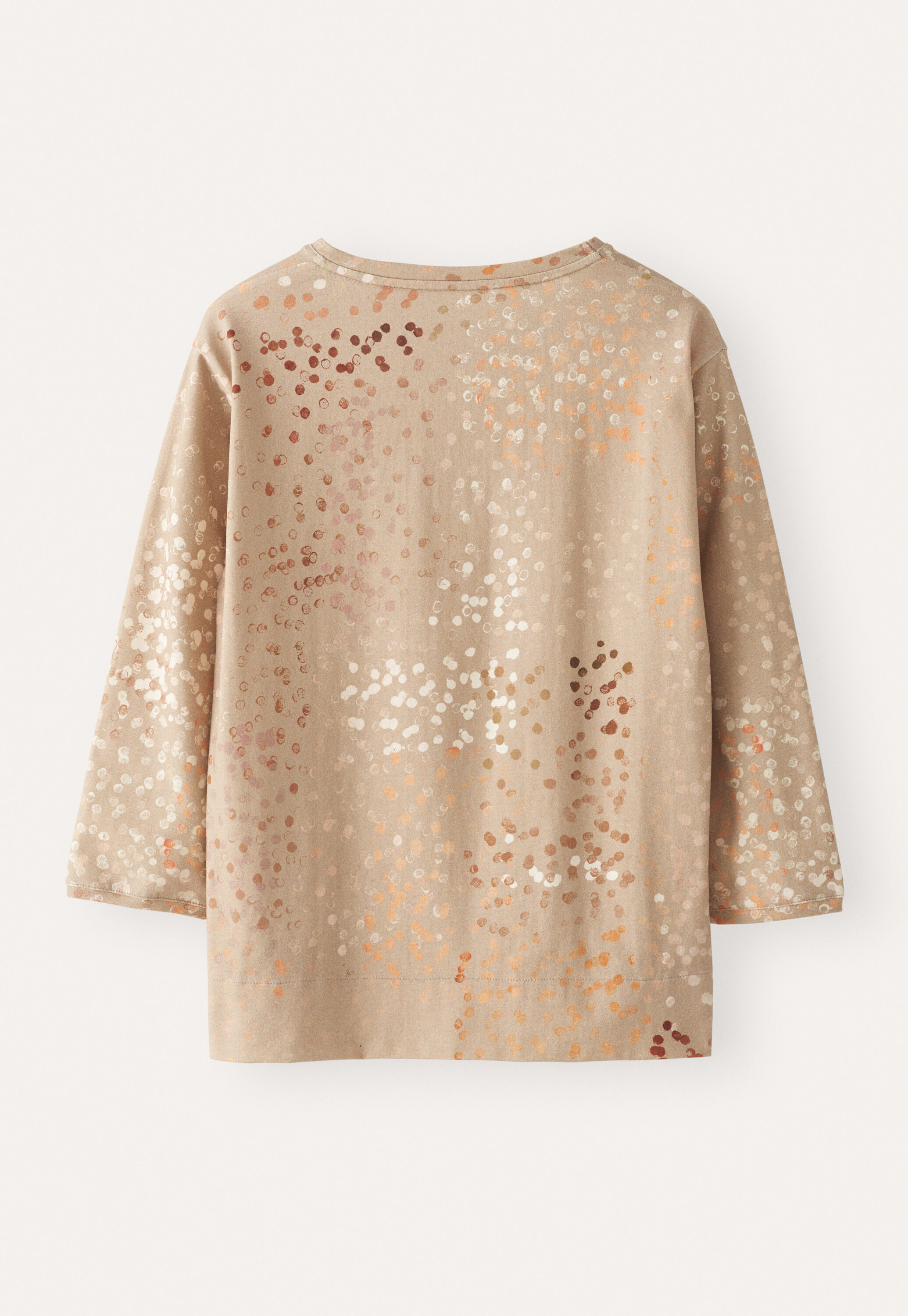 Printed top, Warm mink, large