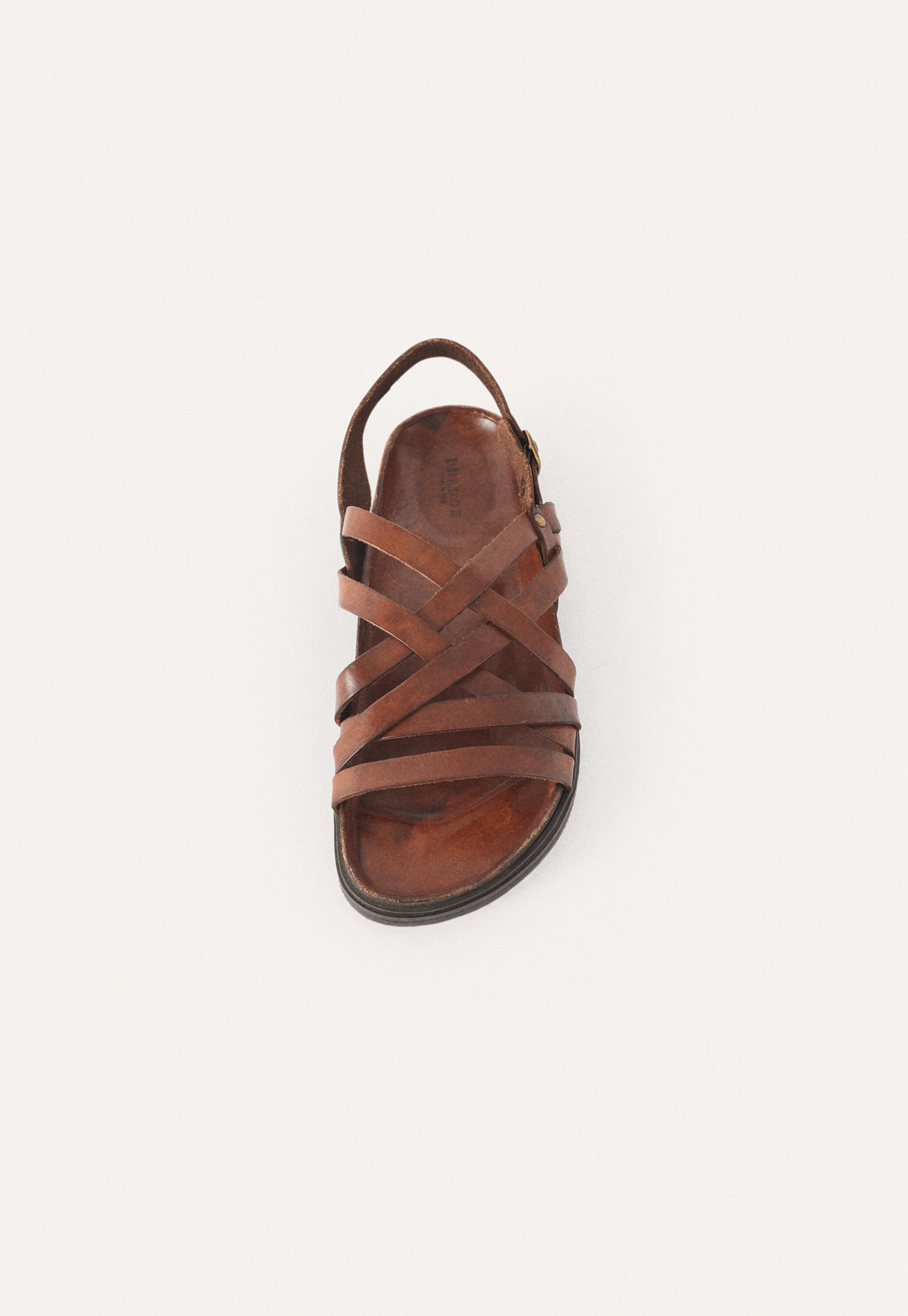 Multi-strap sandals, Dark brown, large