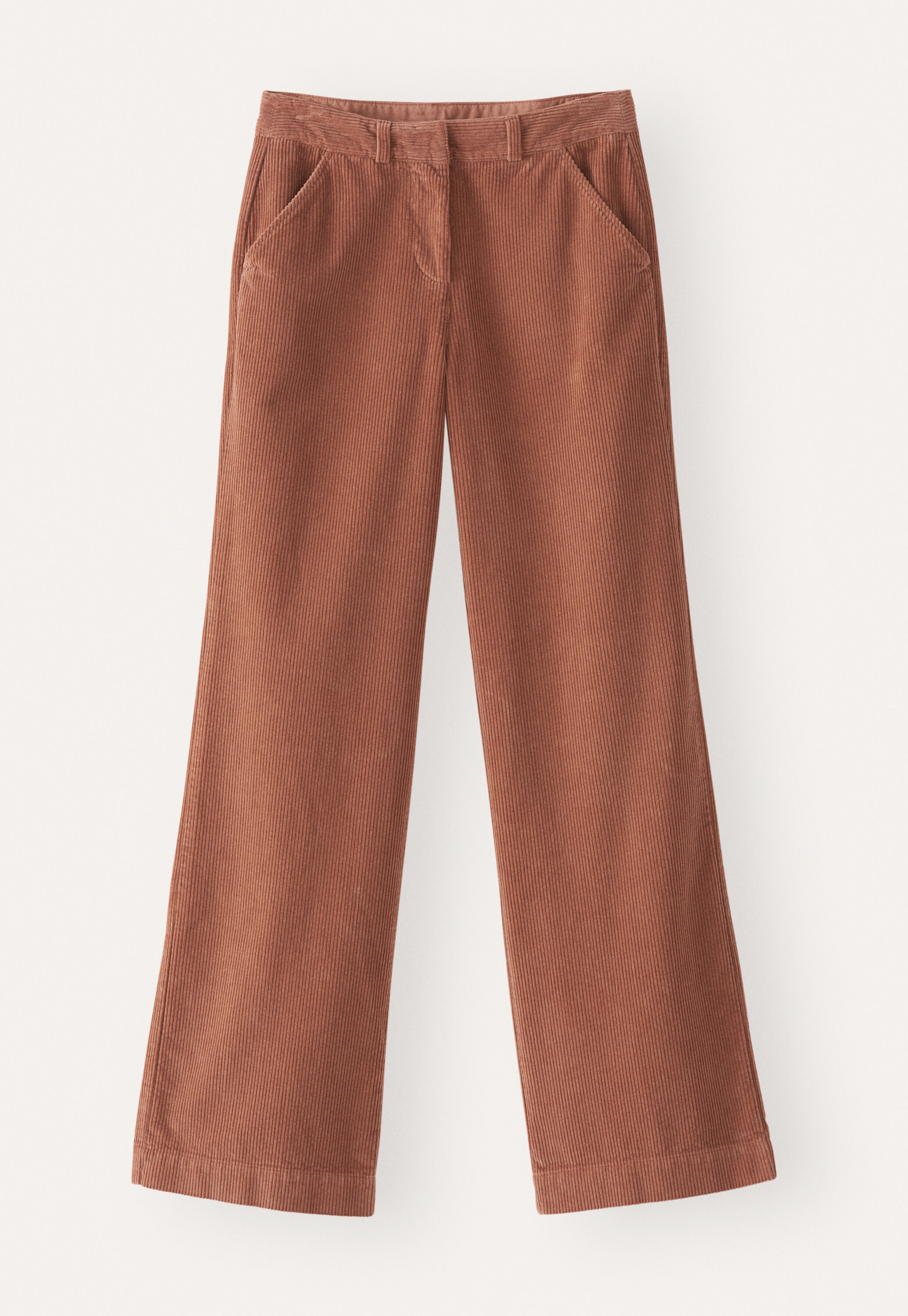 Wide-leg trousers, Dark terracotta, large