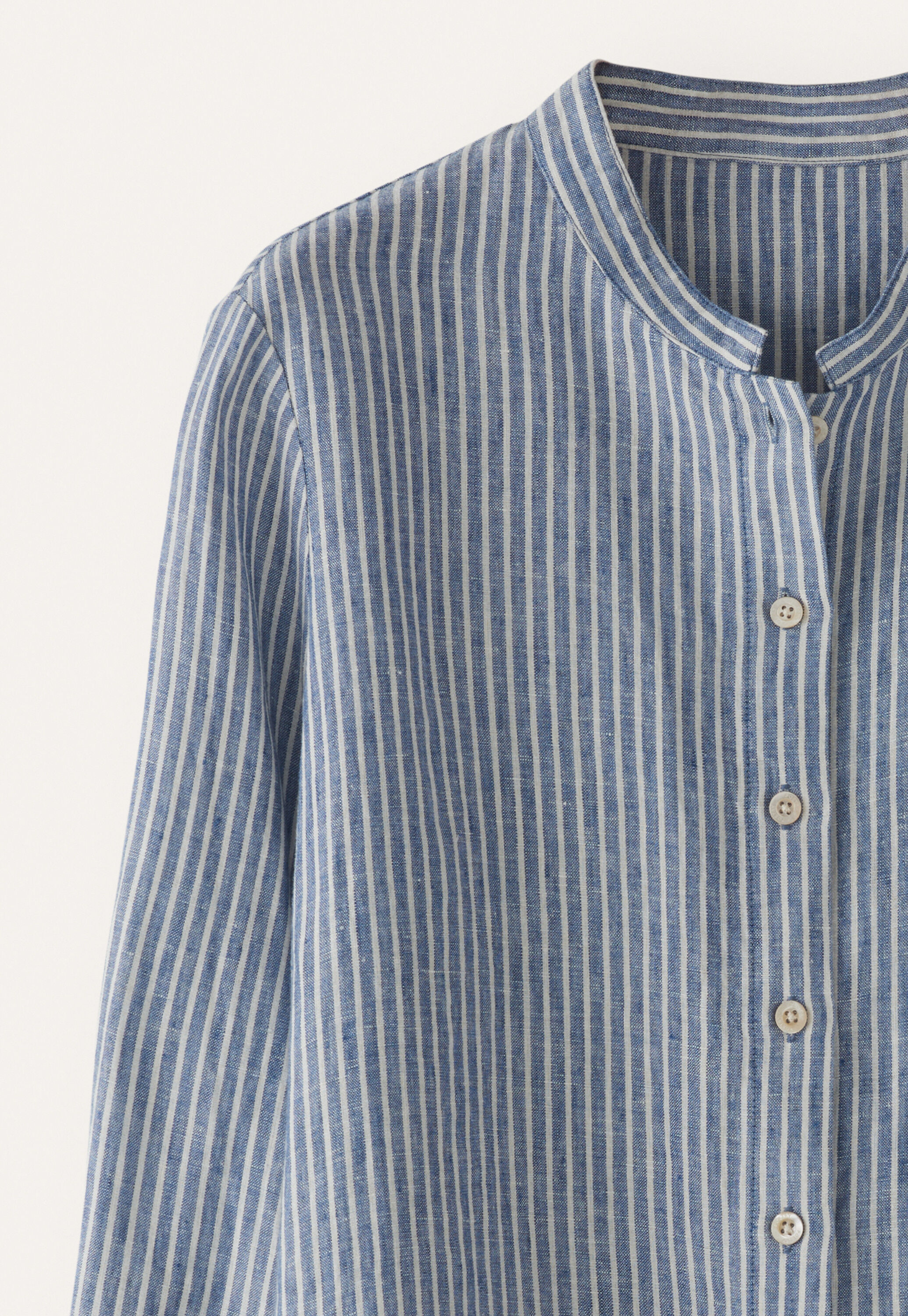 Striped shirt with peplum