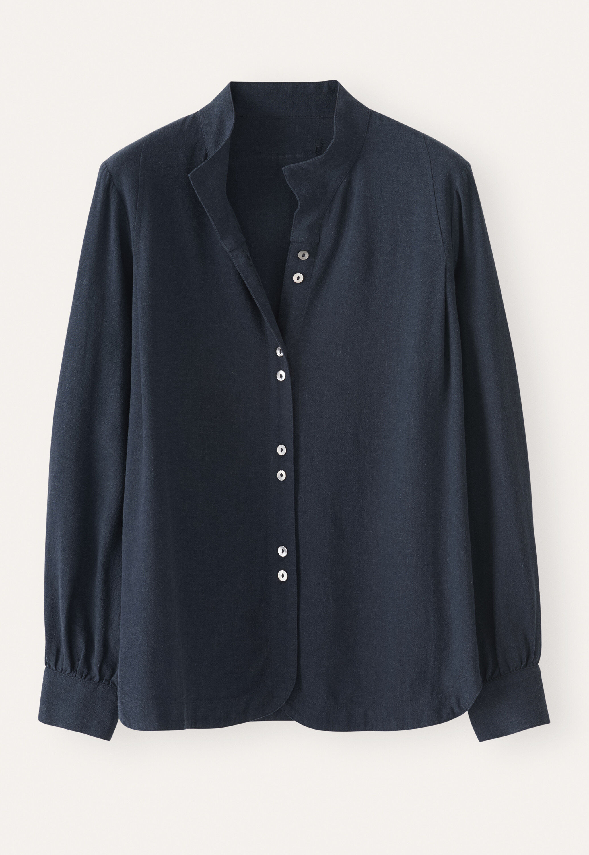 Funnel-neck blouse