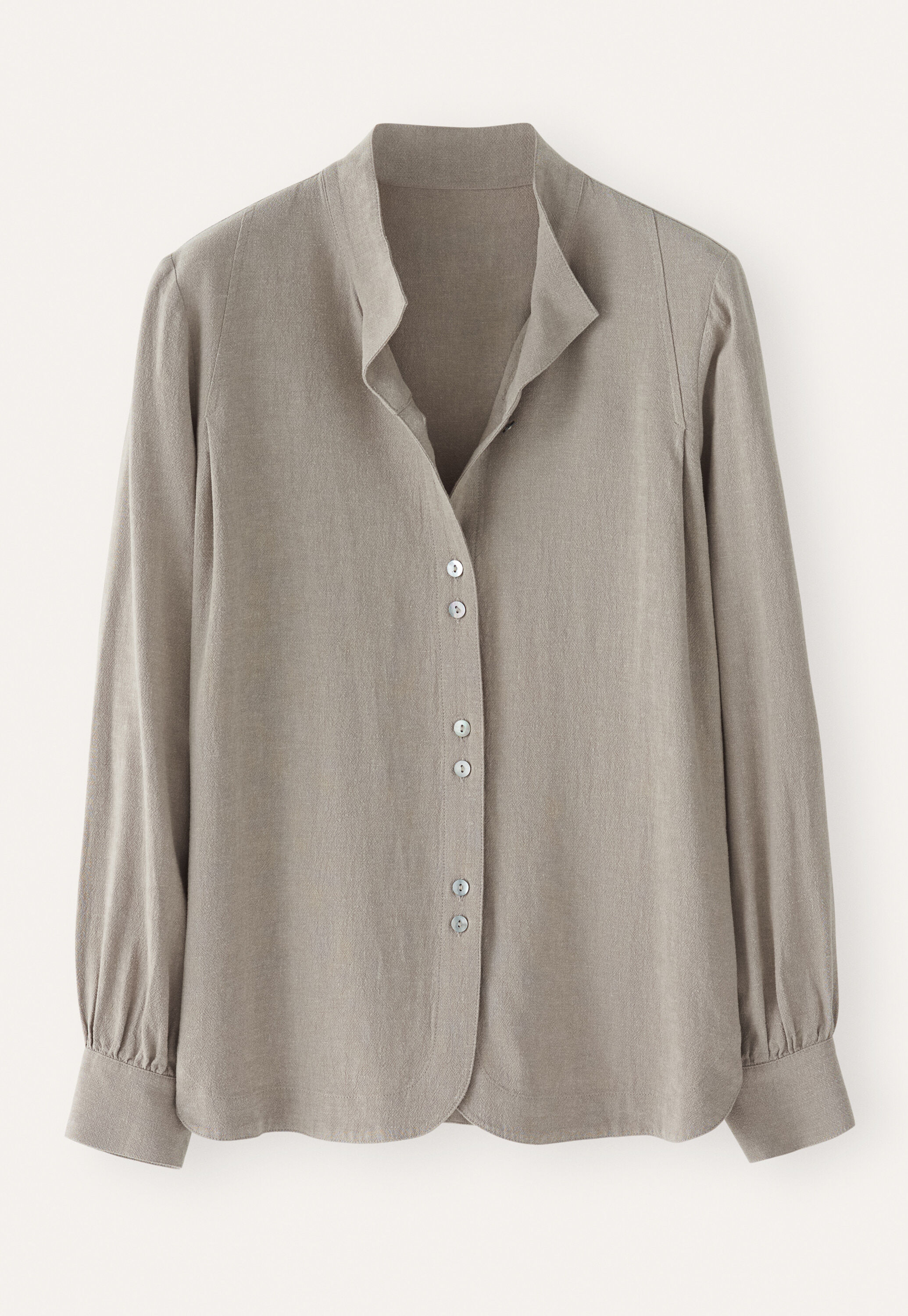 Funnel-neck blouse