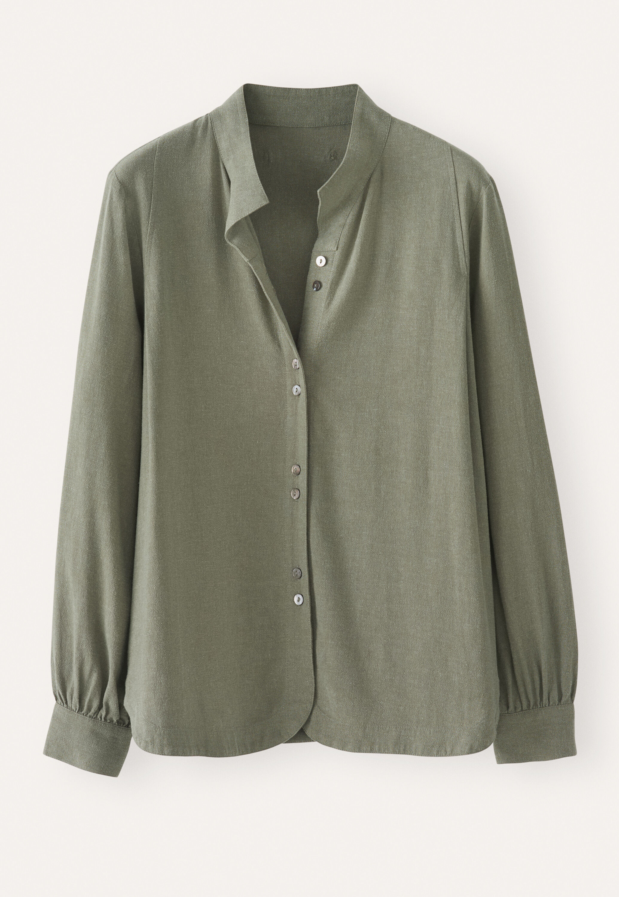 Funnel-neck blouse