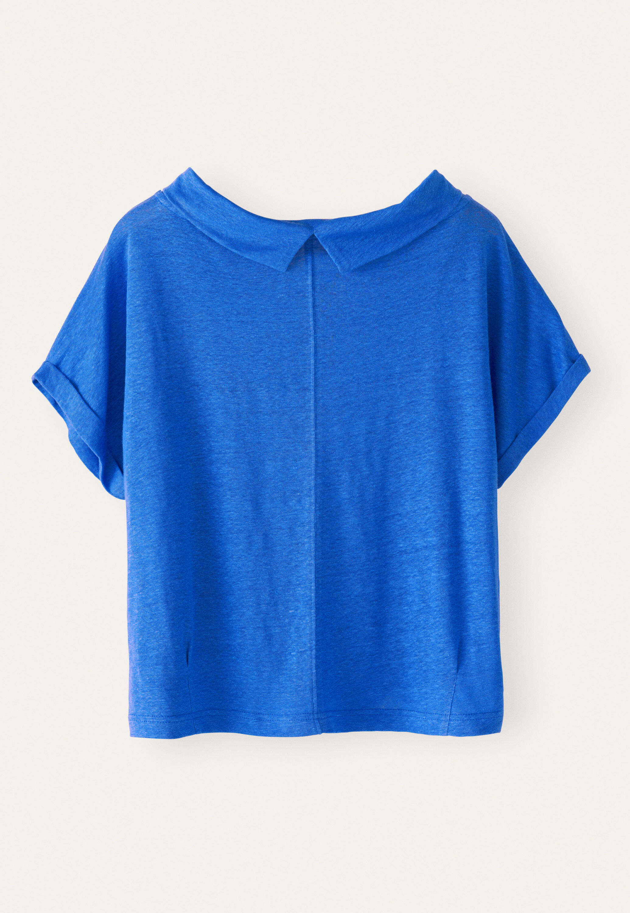 Turned-over neck top