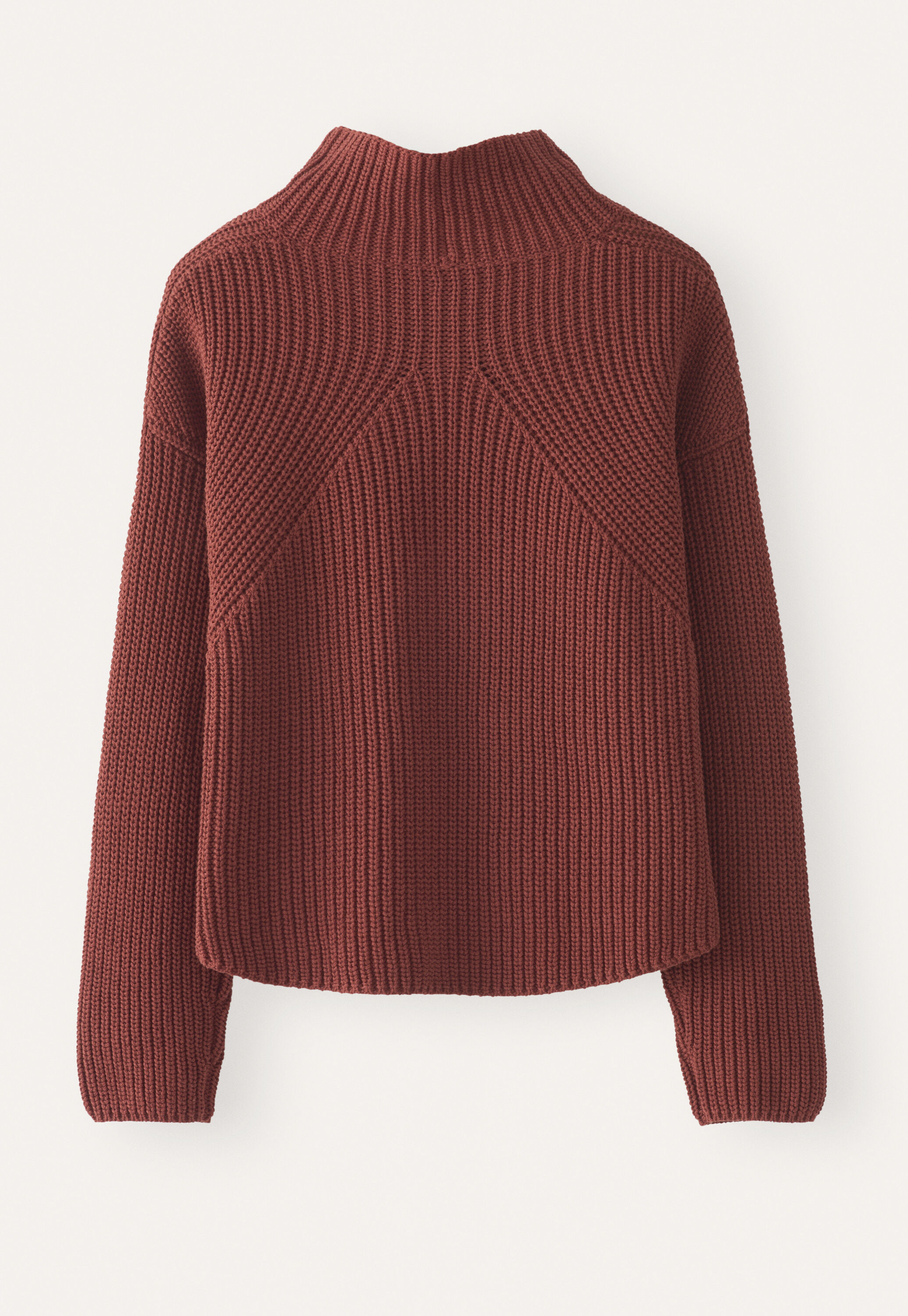 Funnel-neck sweater, Plum, large