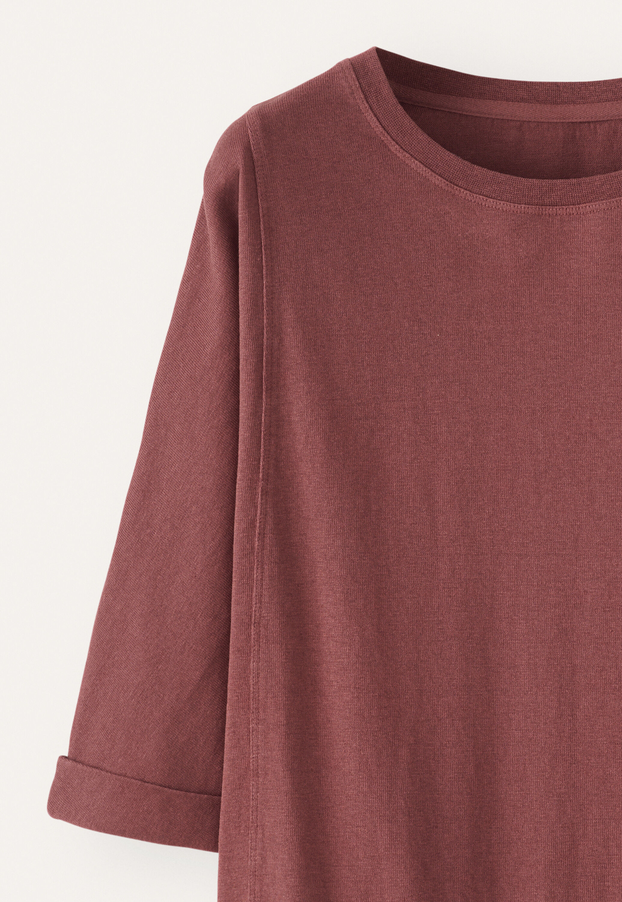 Panelled top, Mulberry red, large