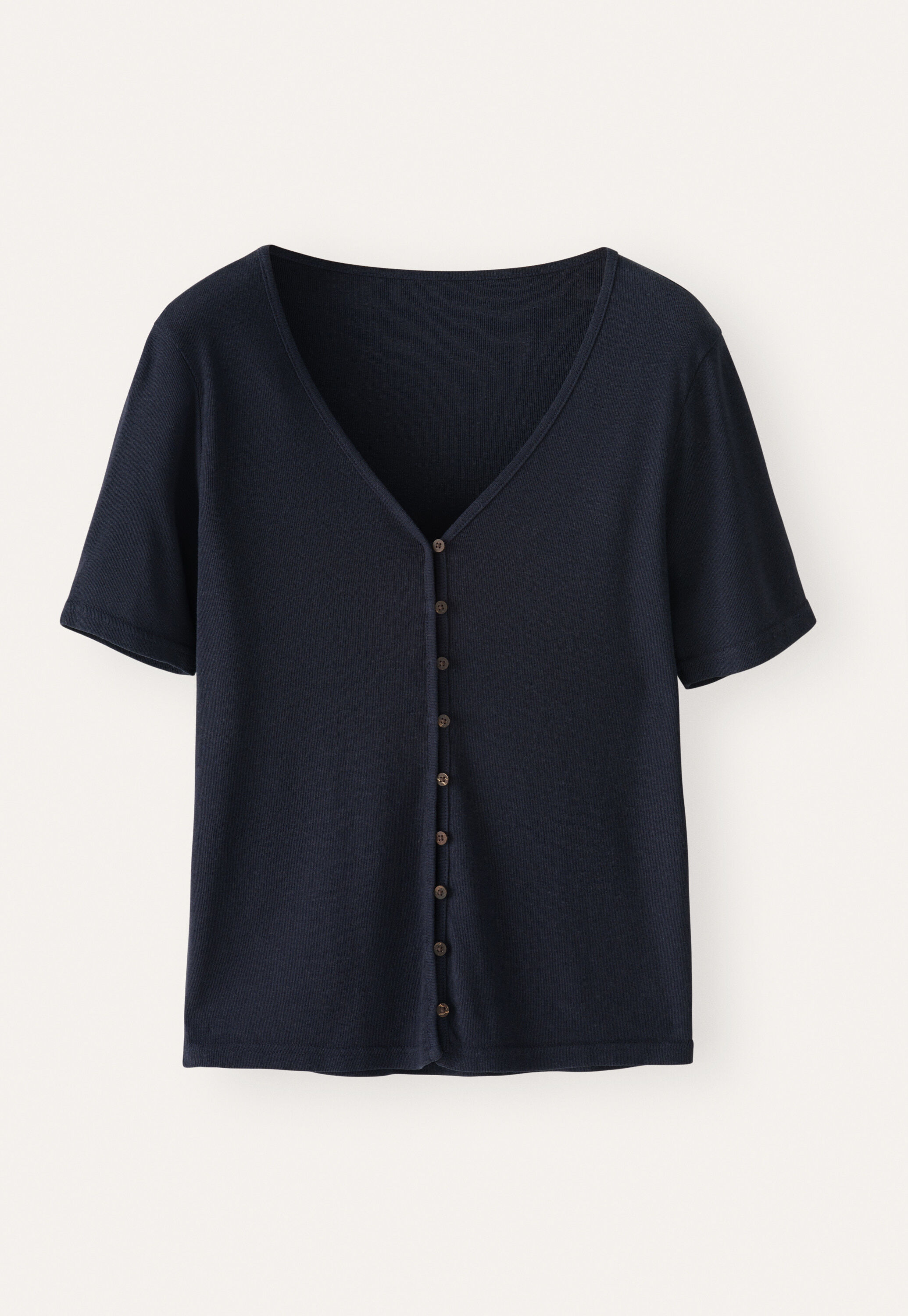 Button-through rib top
