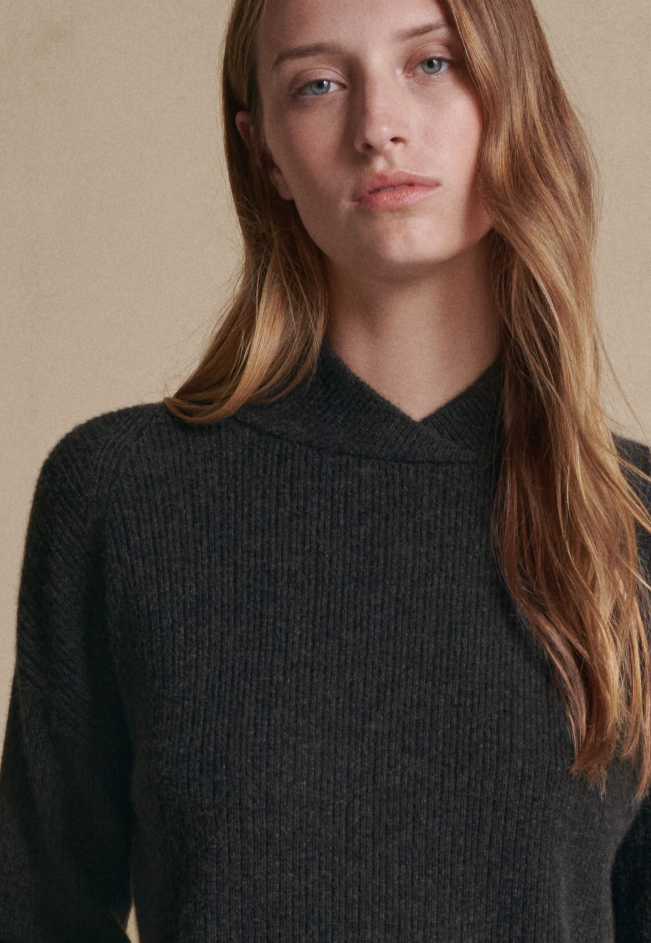 Rib-stitch sweater