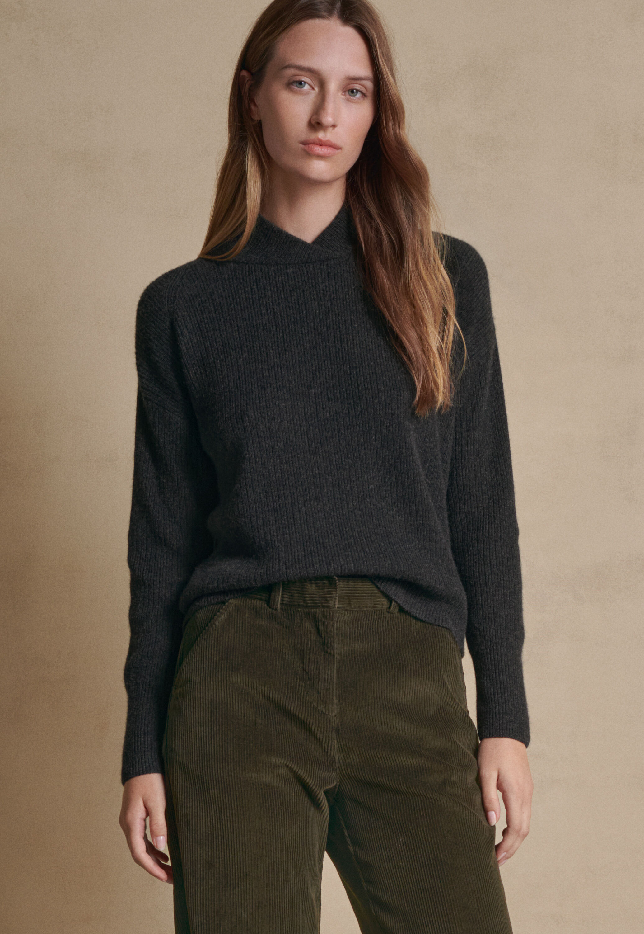 Rib-stitch sweater