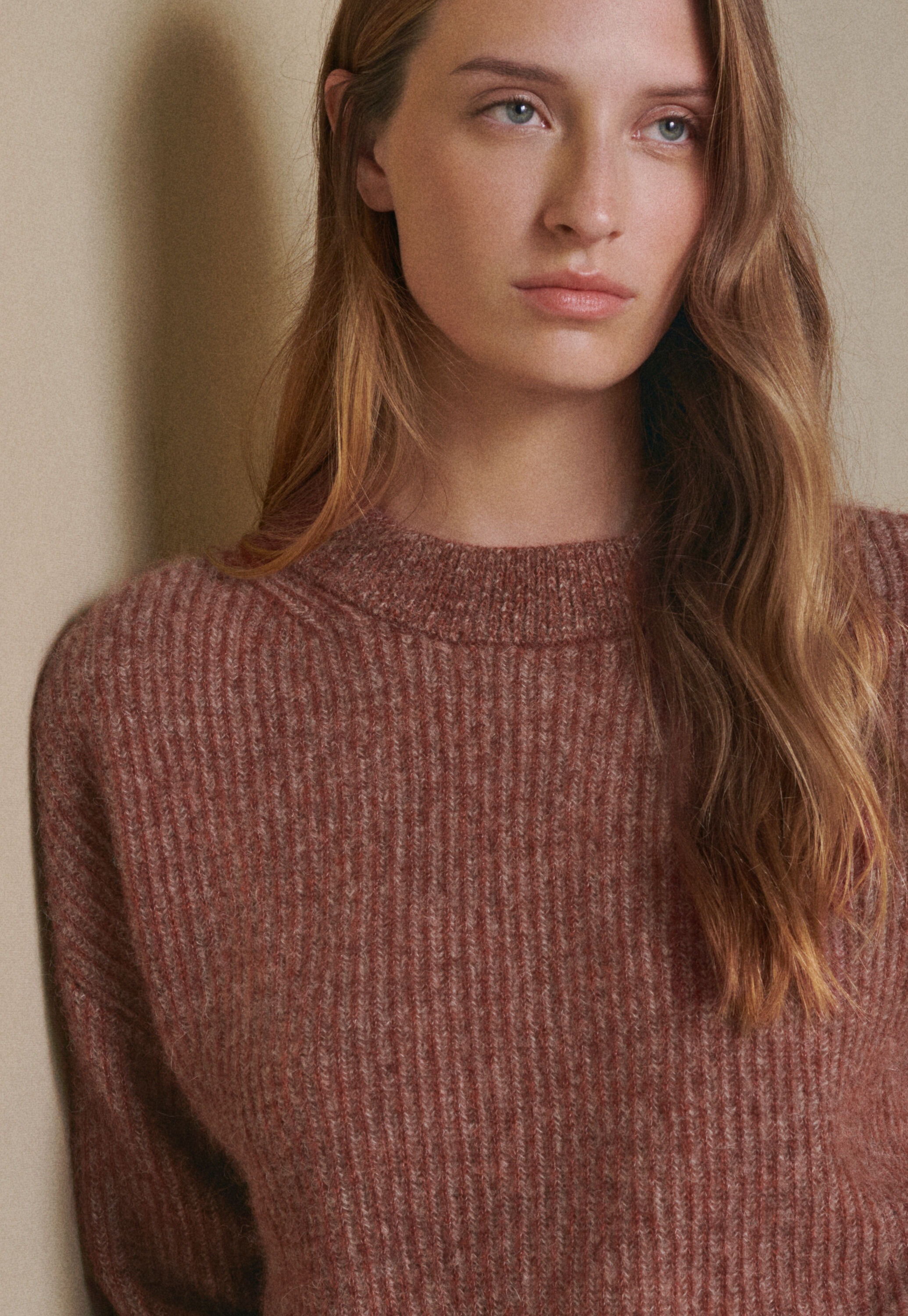 Rib-stitch sweater