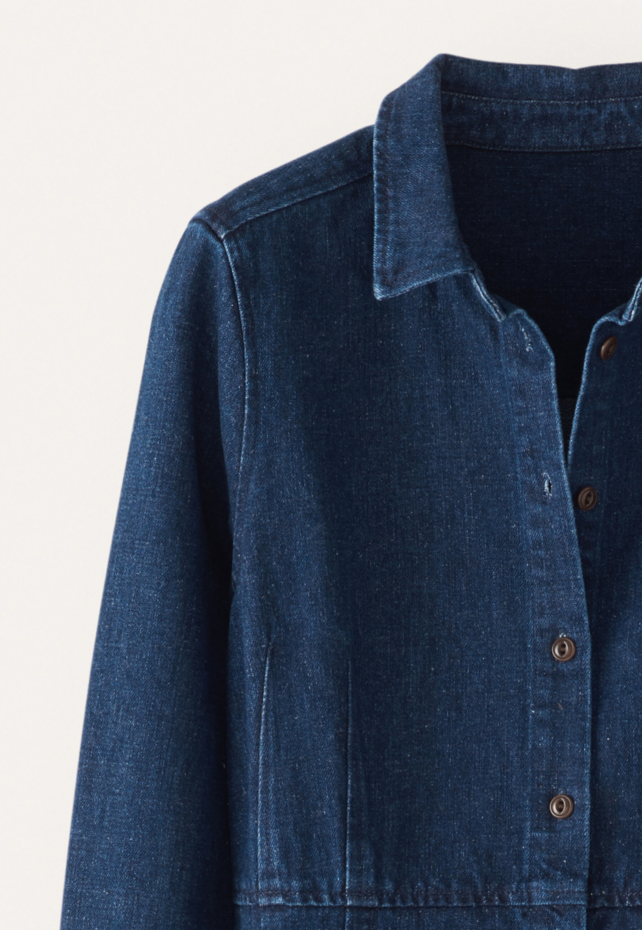 Indigo-dyed panelled dress