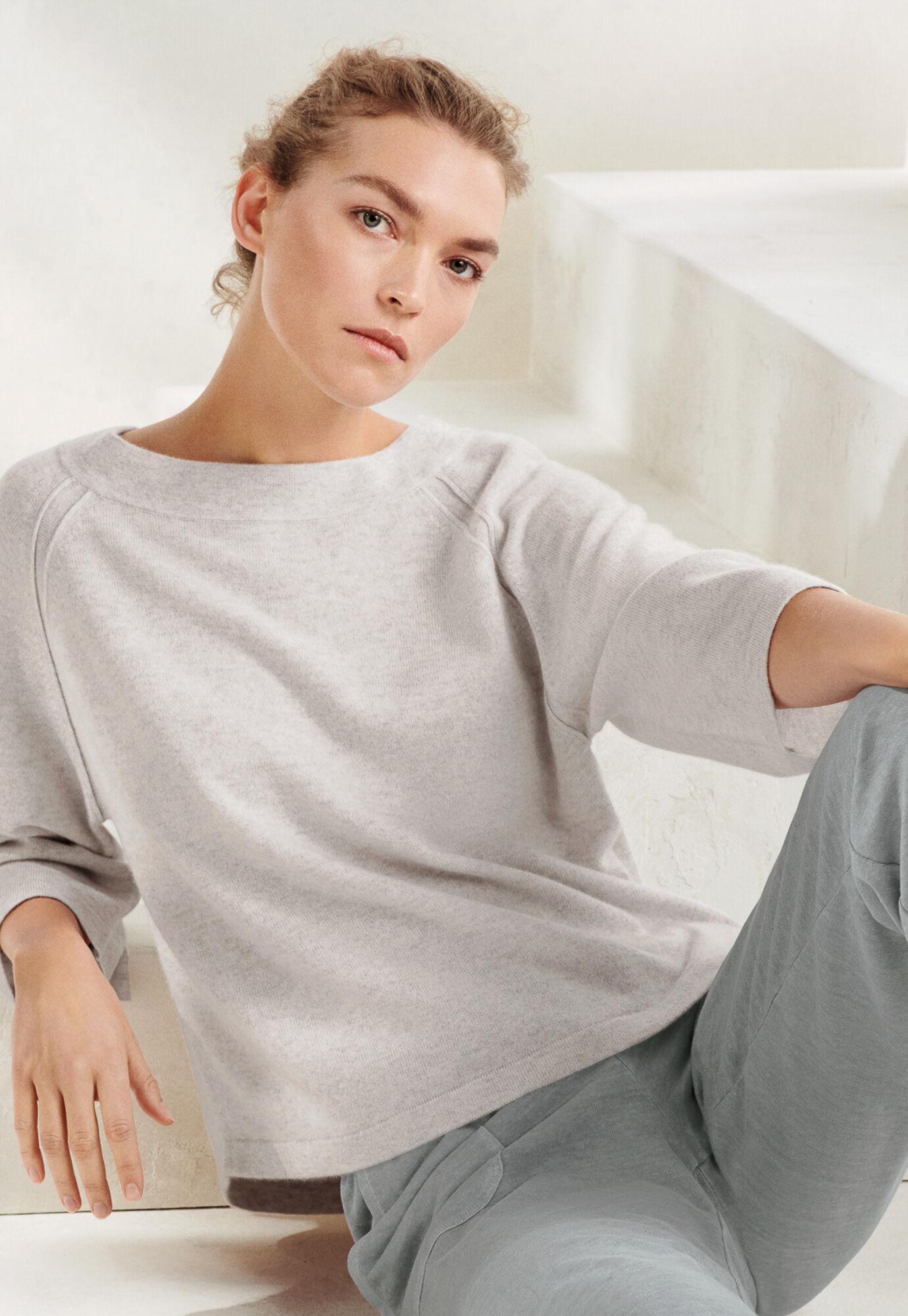 Raglan-sleeve sweater