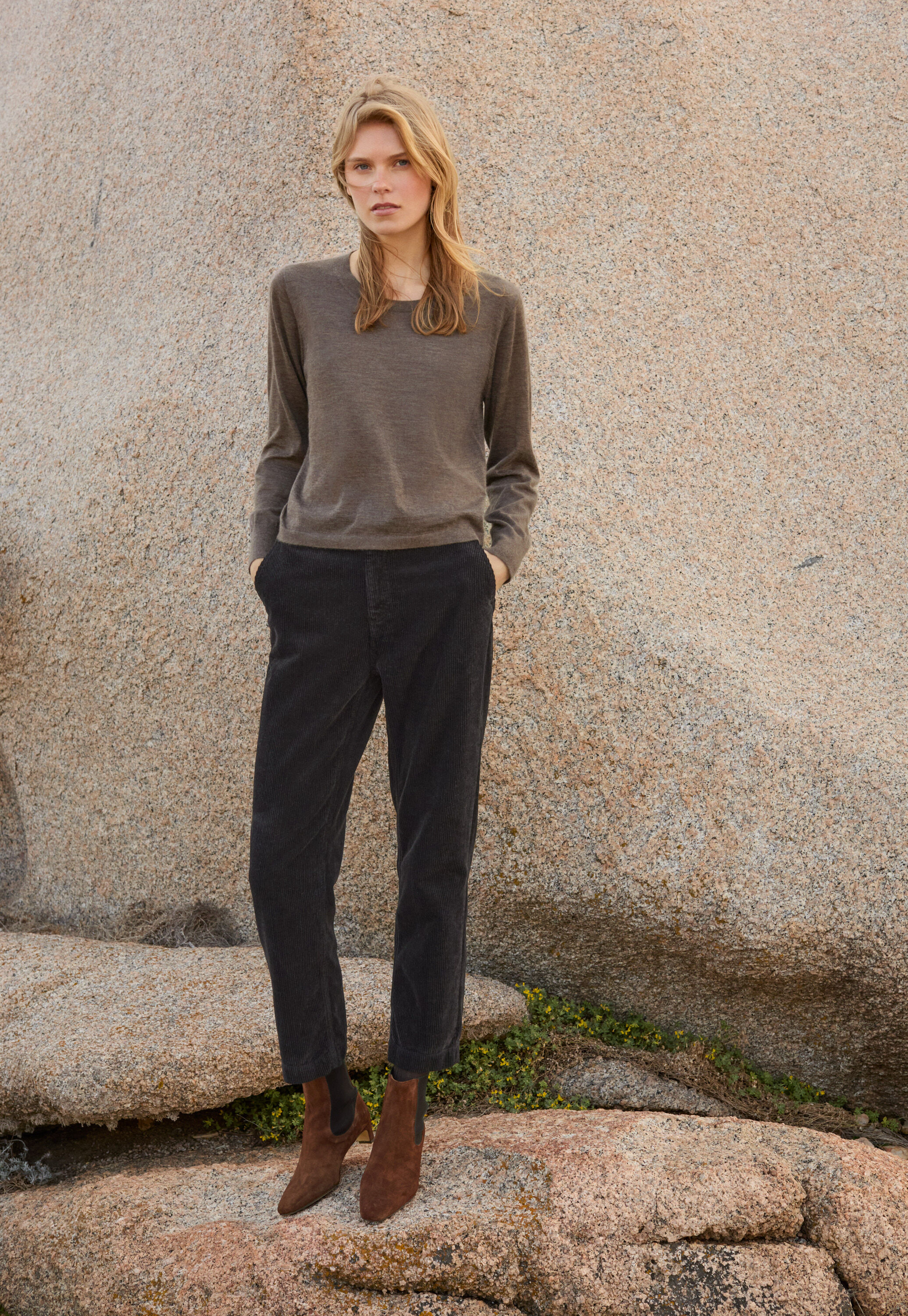 Funnel-neck sweater
