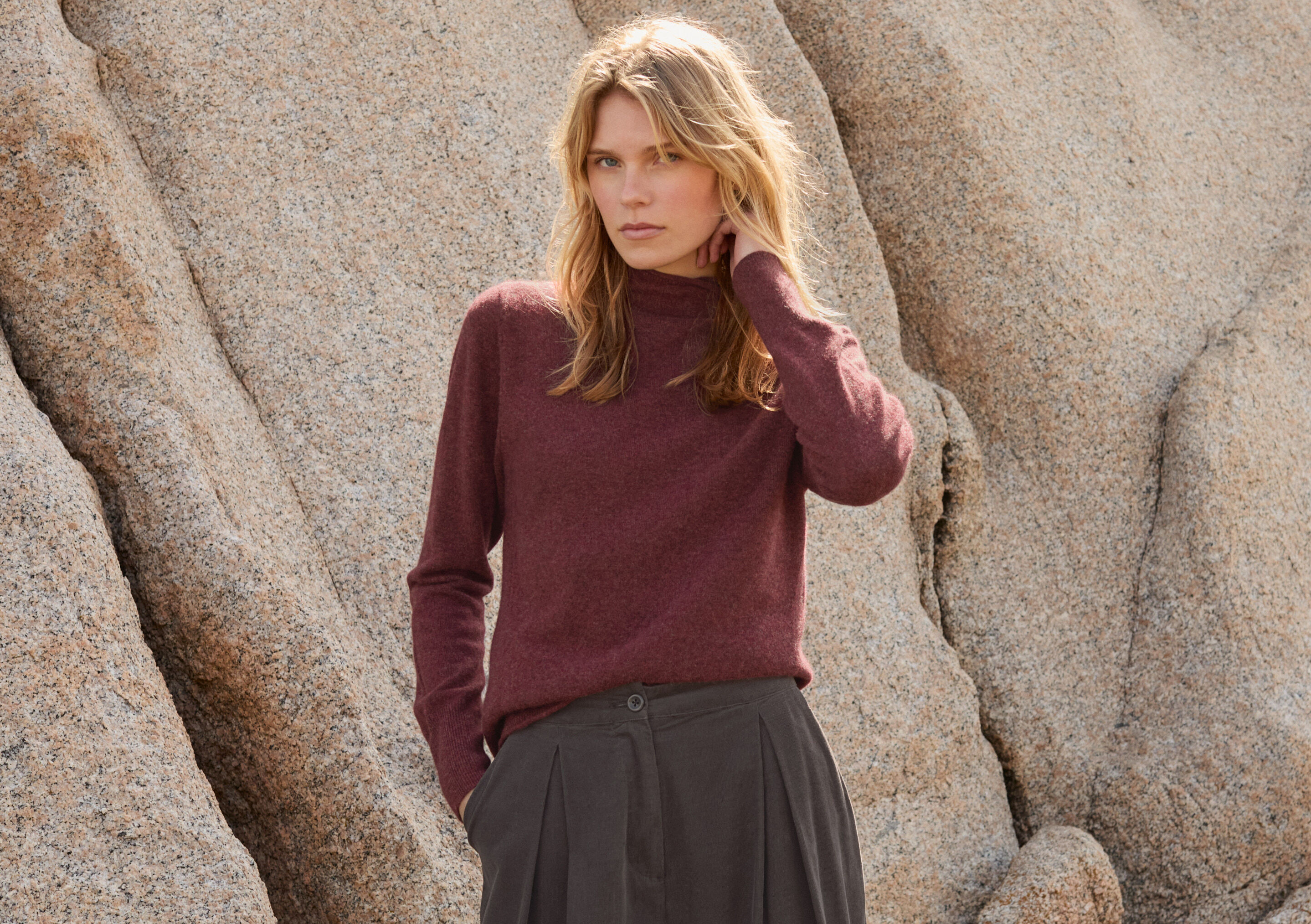 Funnel-neck sweater