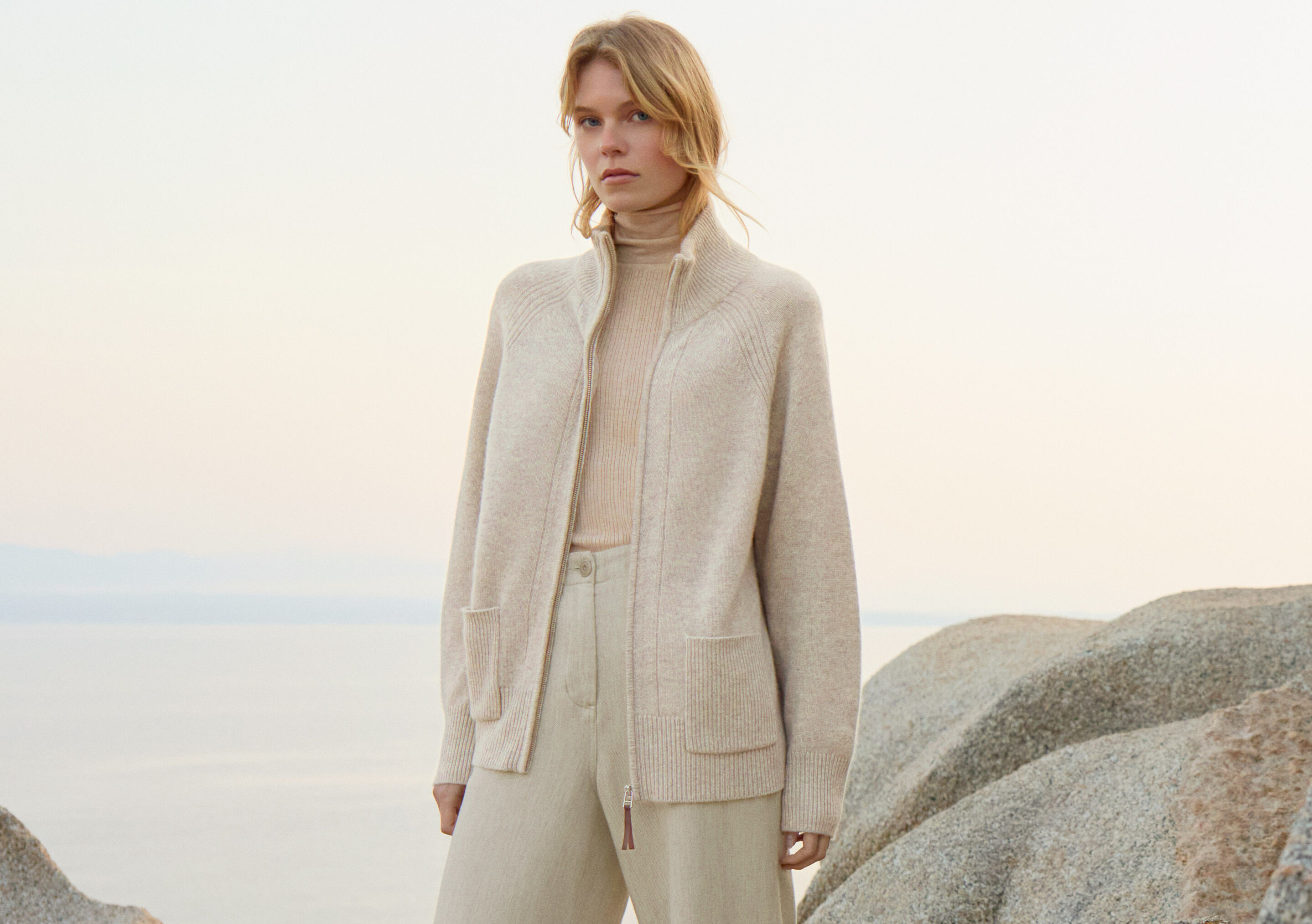 Funnel-neck sweater