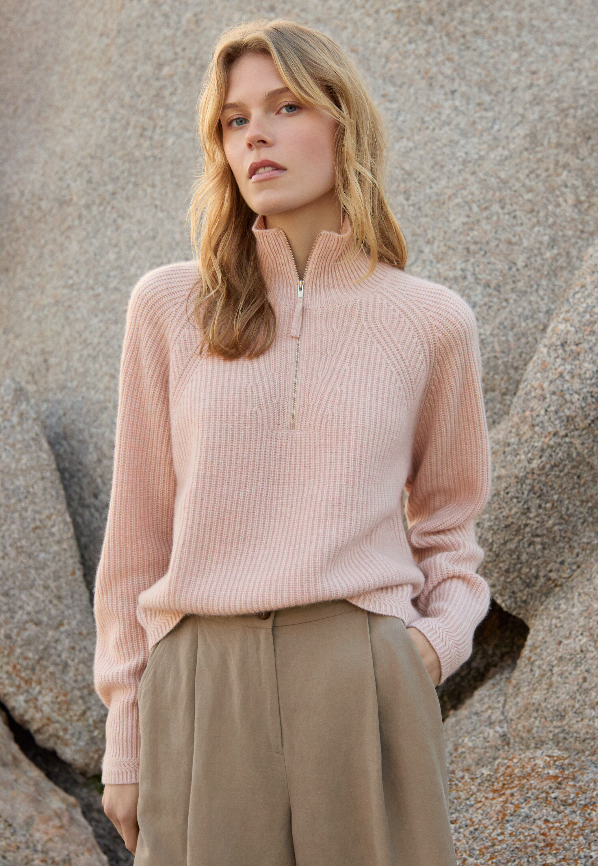 Funnel-neck sweater