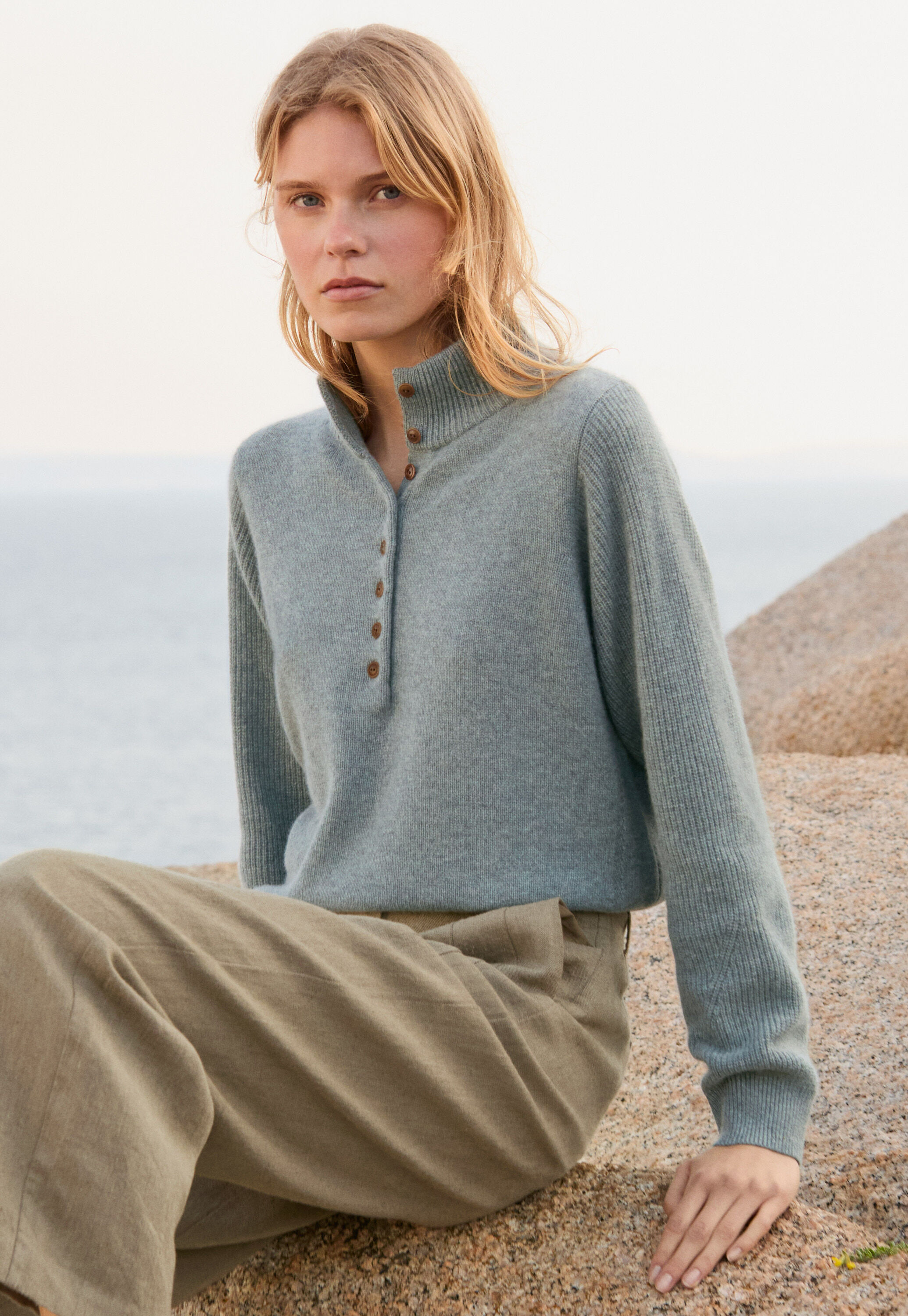 Funnel-neck sweater