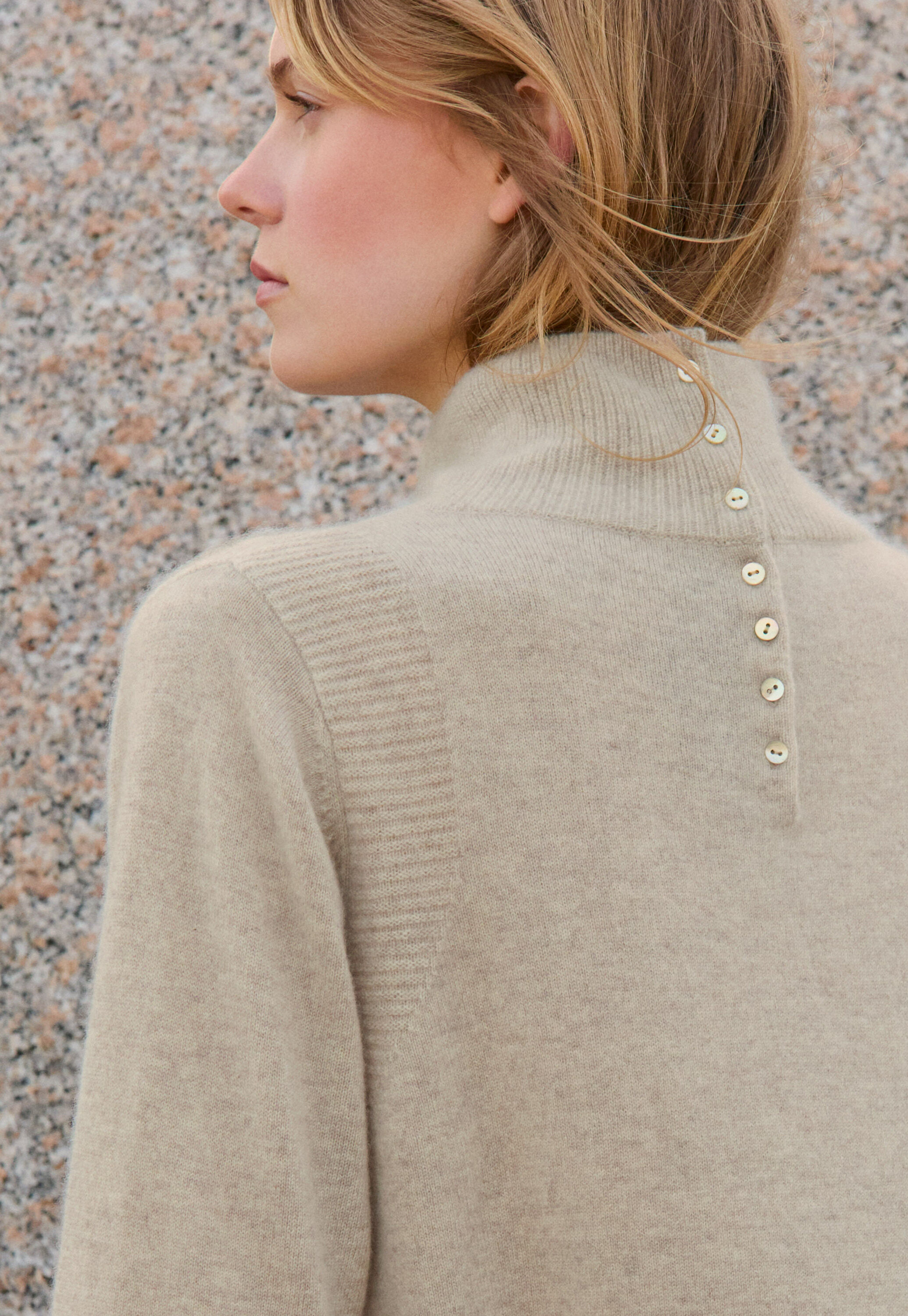 Funnel-neck sweater