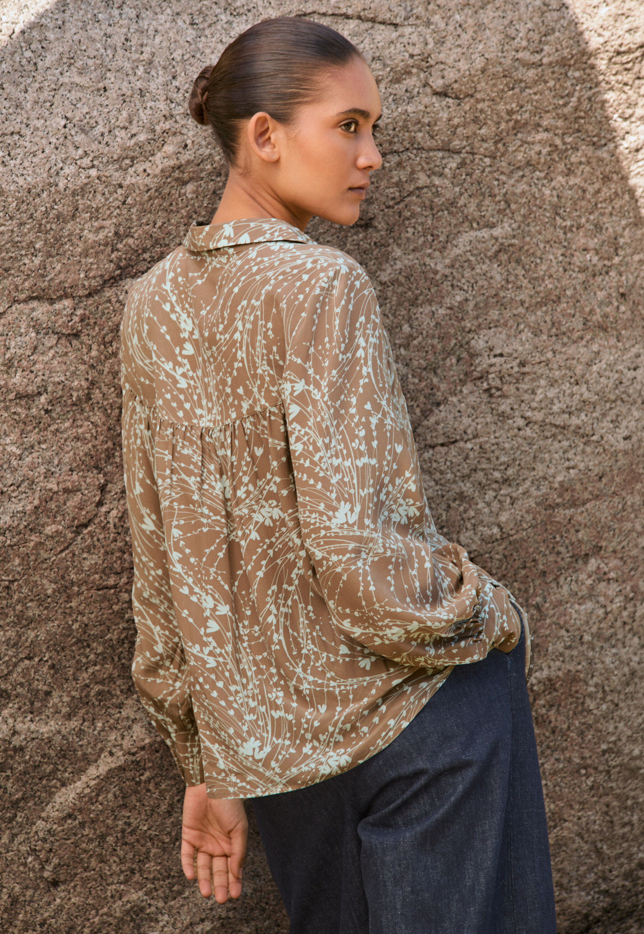 Peplum-detail dress