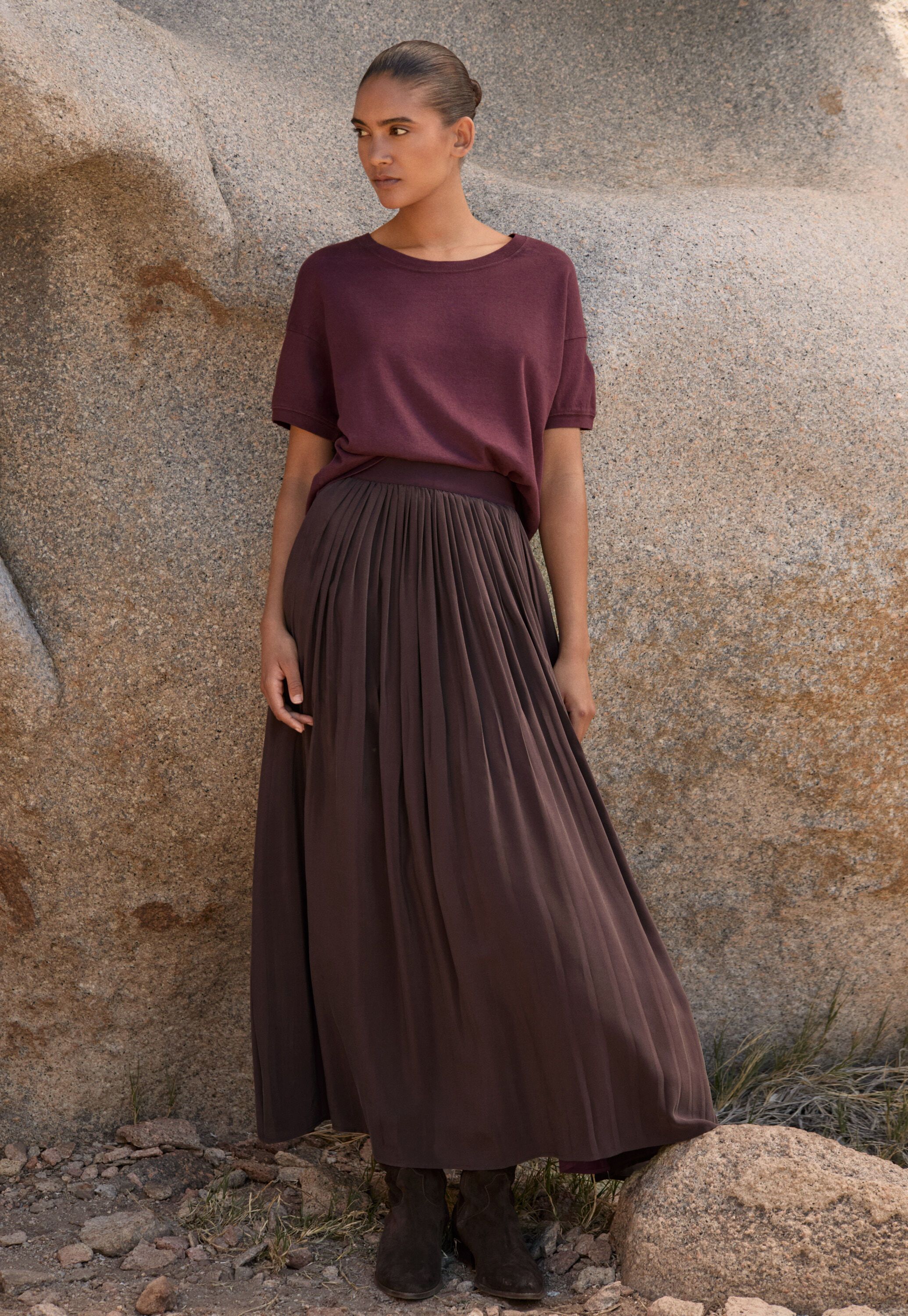 Peplum-detail dress