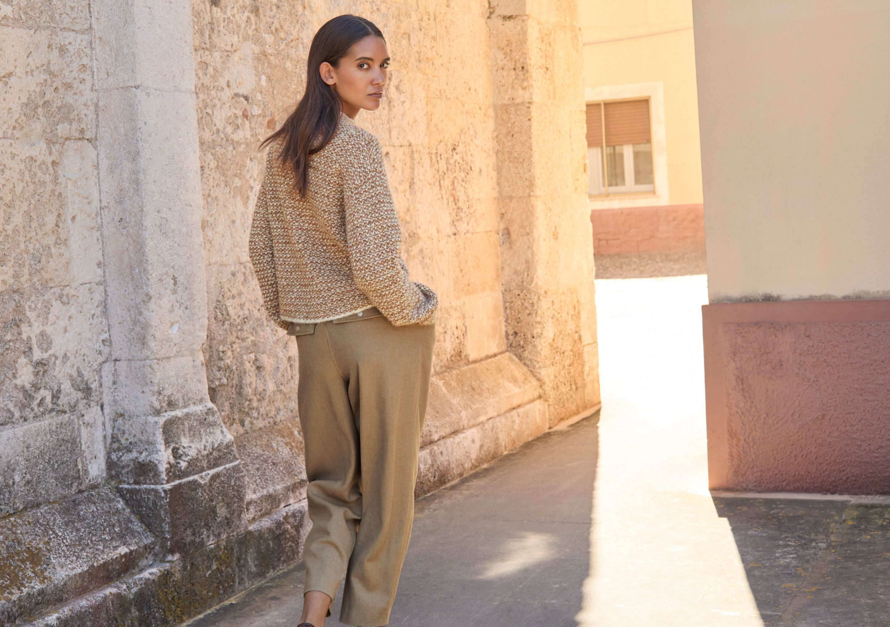 Stitch-detail sweater