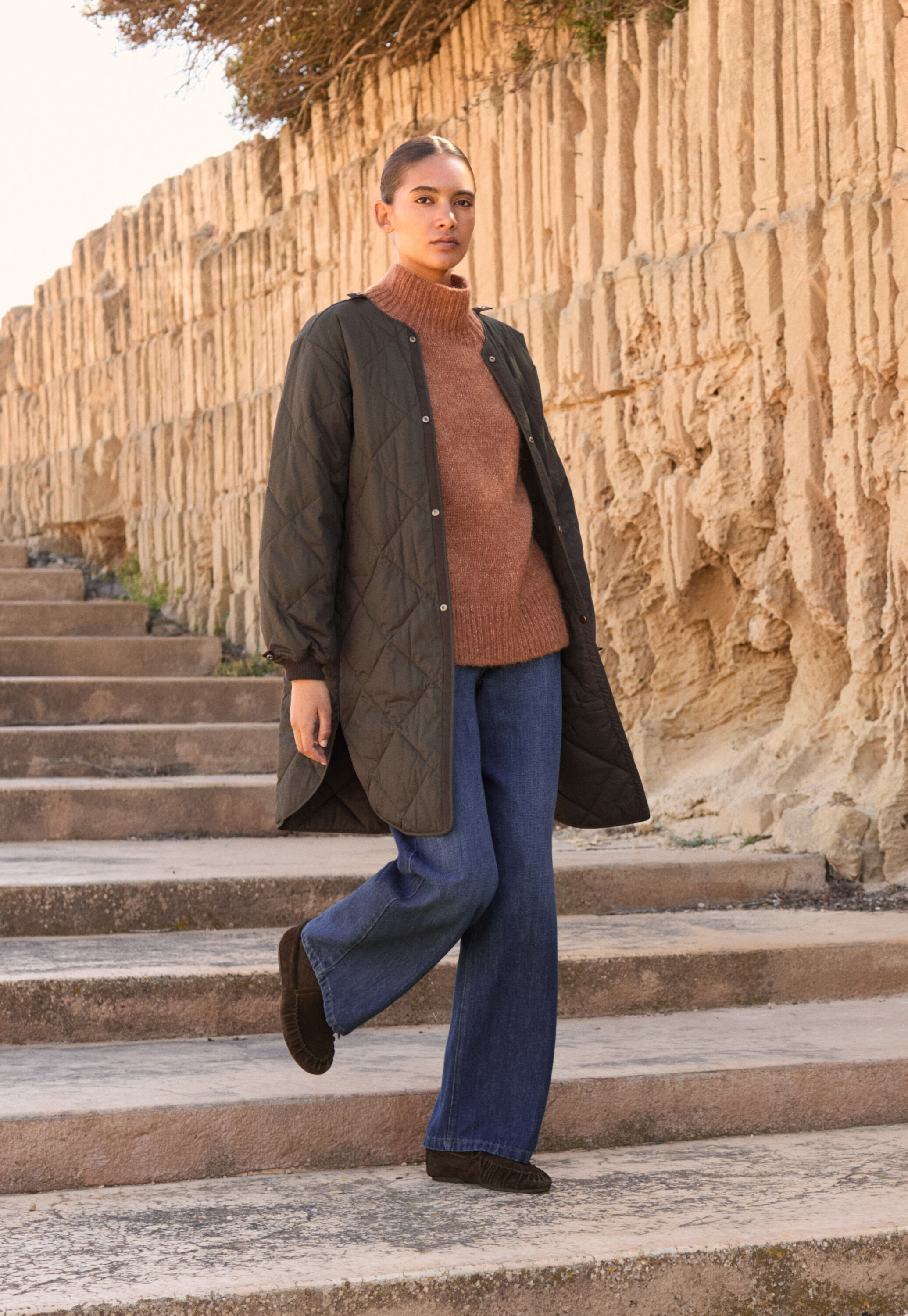 Raglan-sleeve blouse
