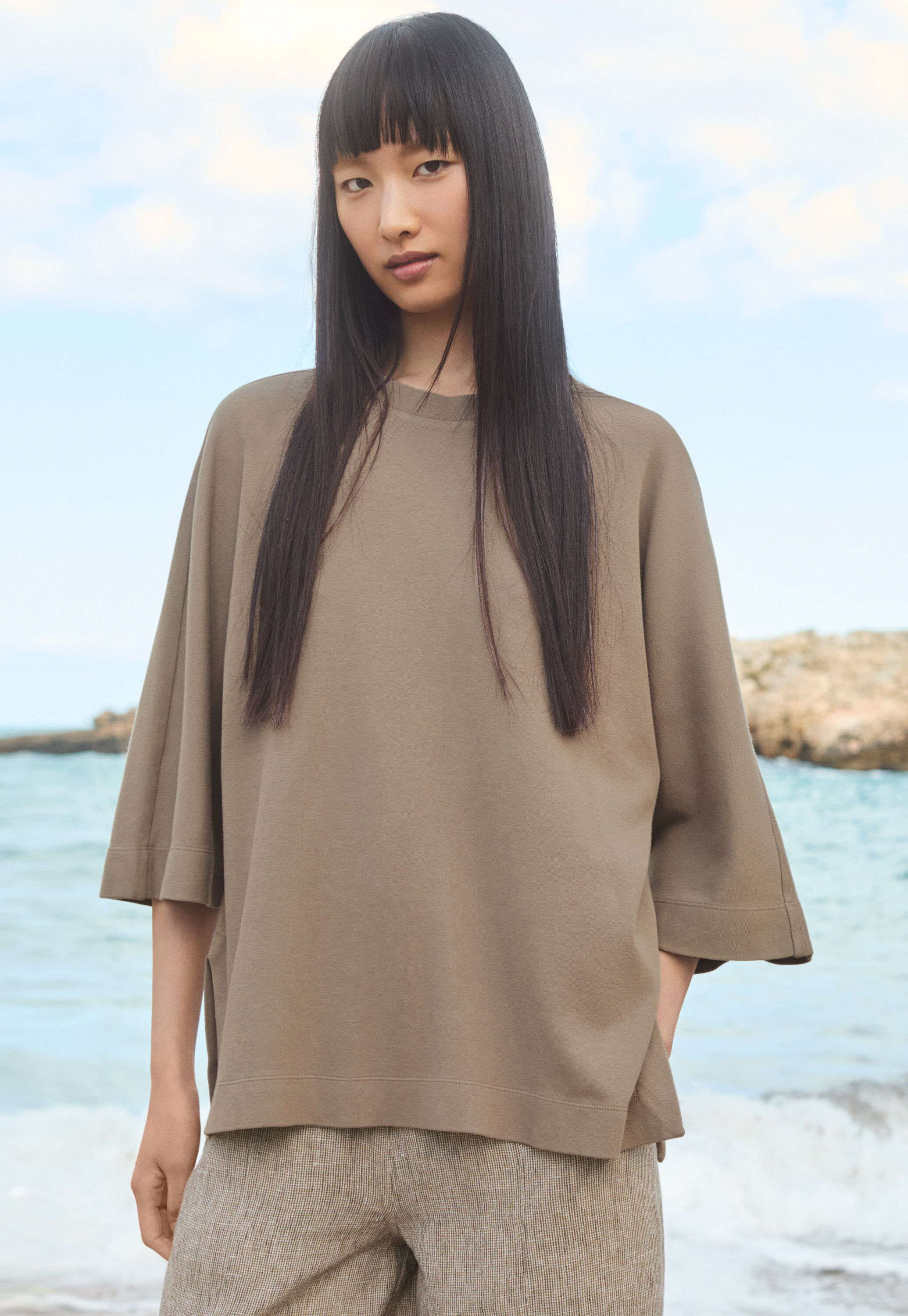 Dolman-sleeve top