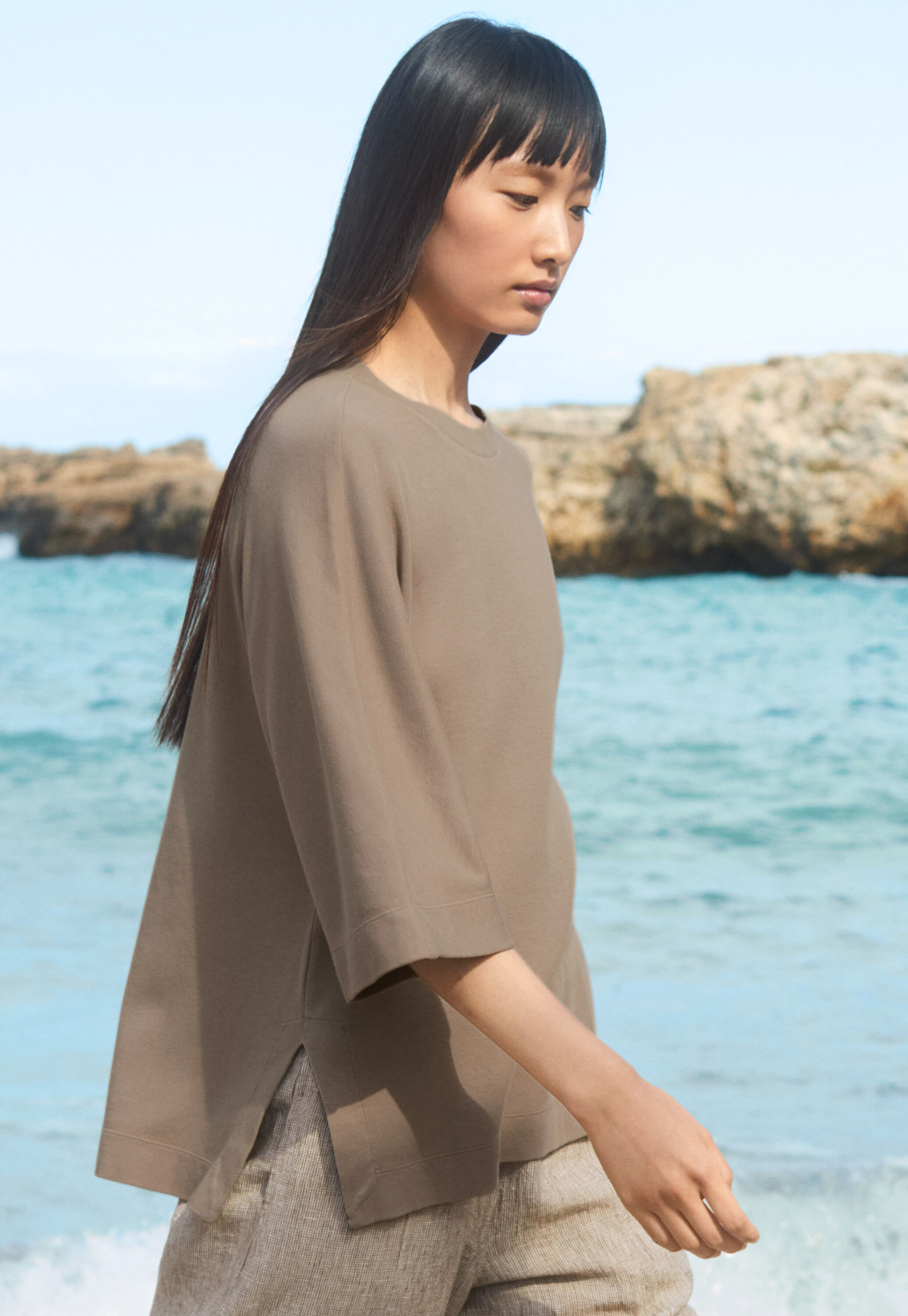 Dolman-sleeve top