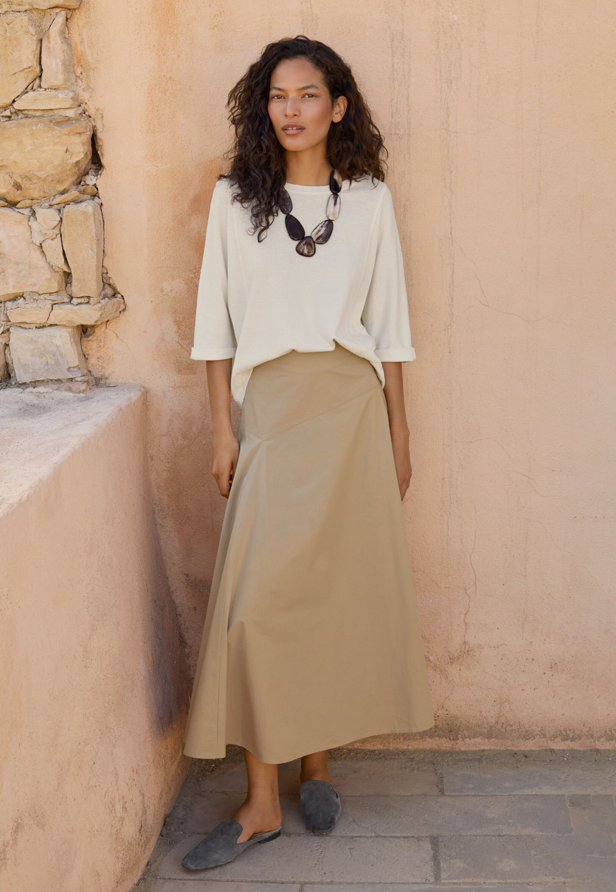 Asymmetric A-line skirt