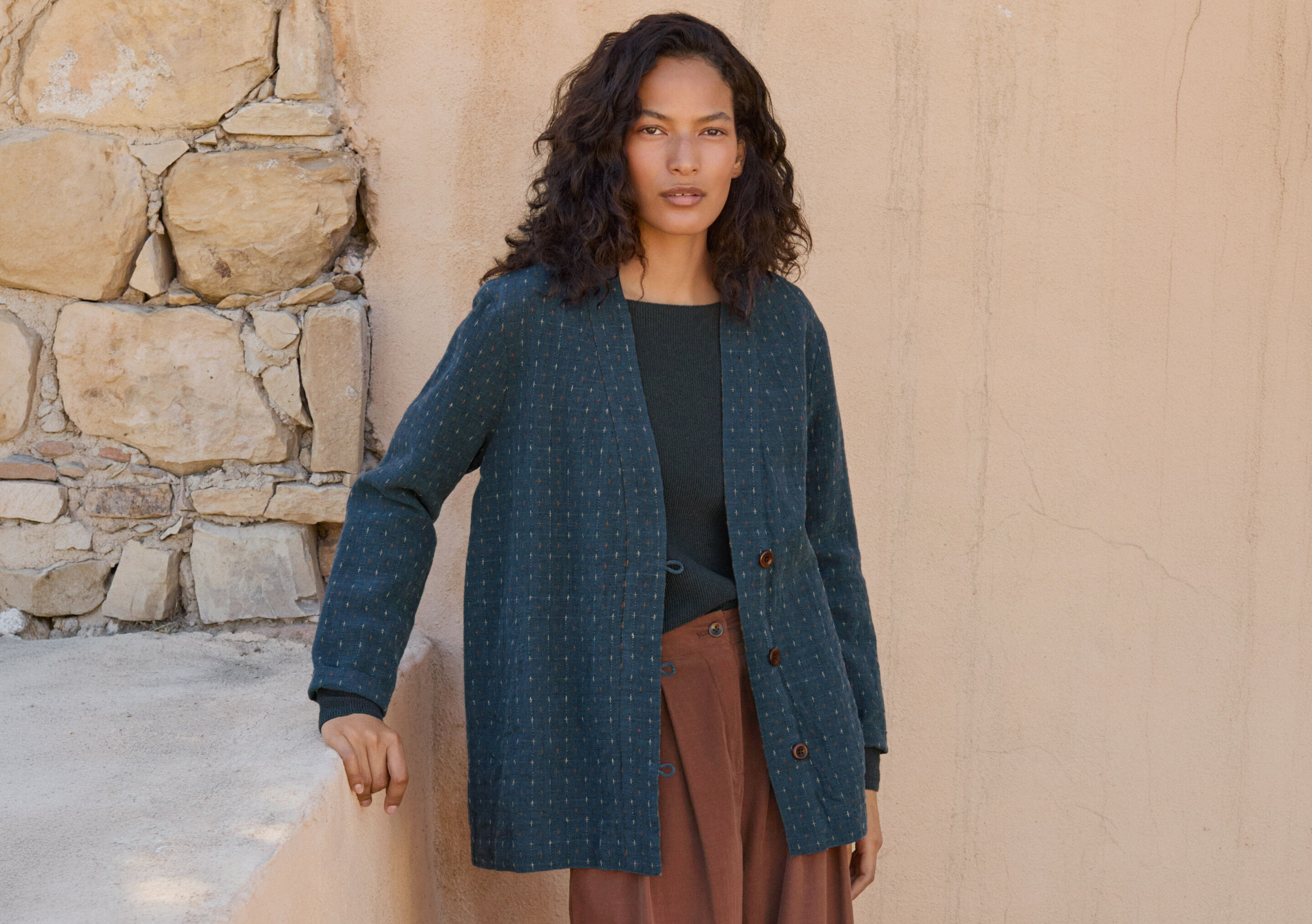 Edge-to-edge cardigan