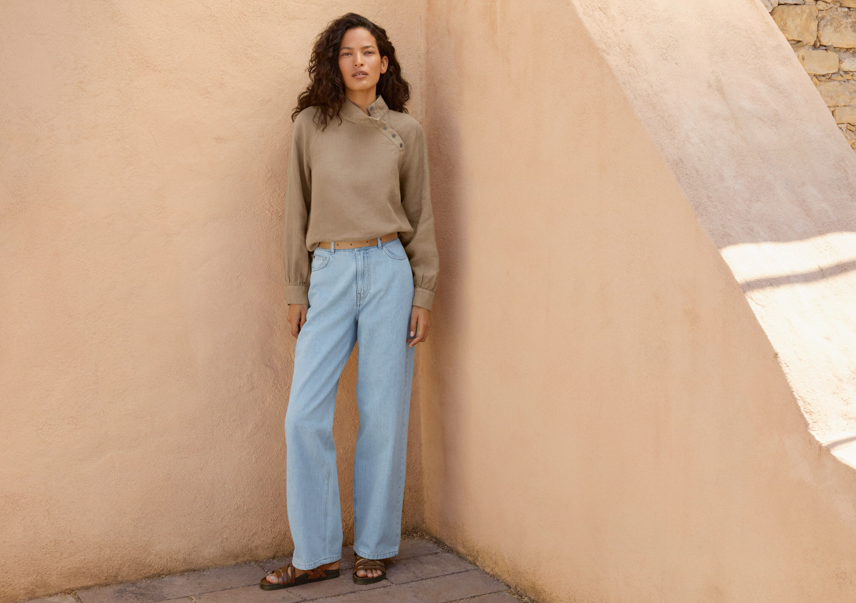 Funnel neck blouse