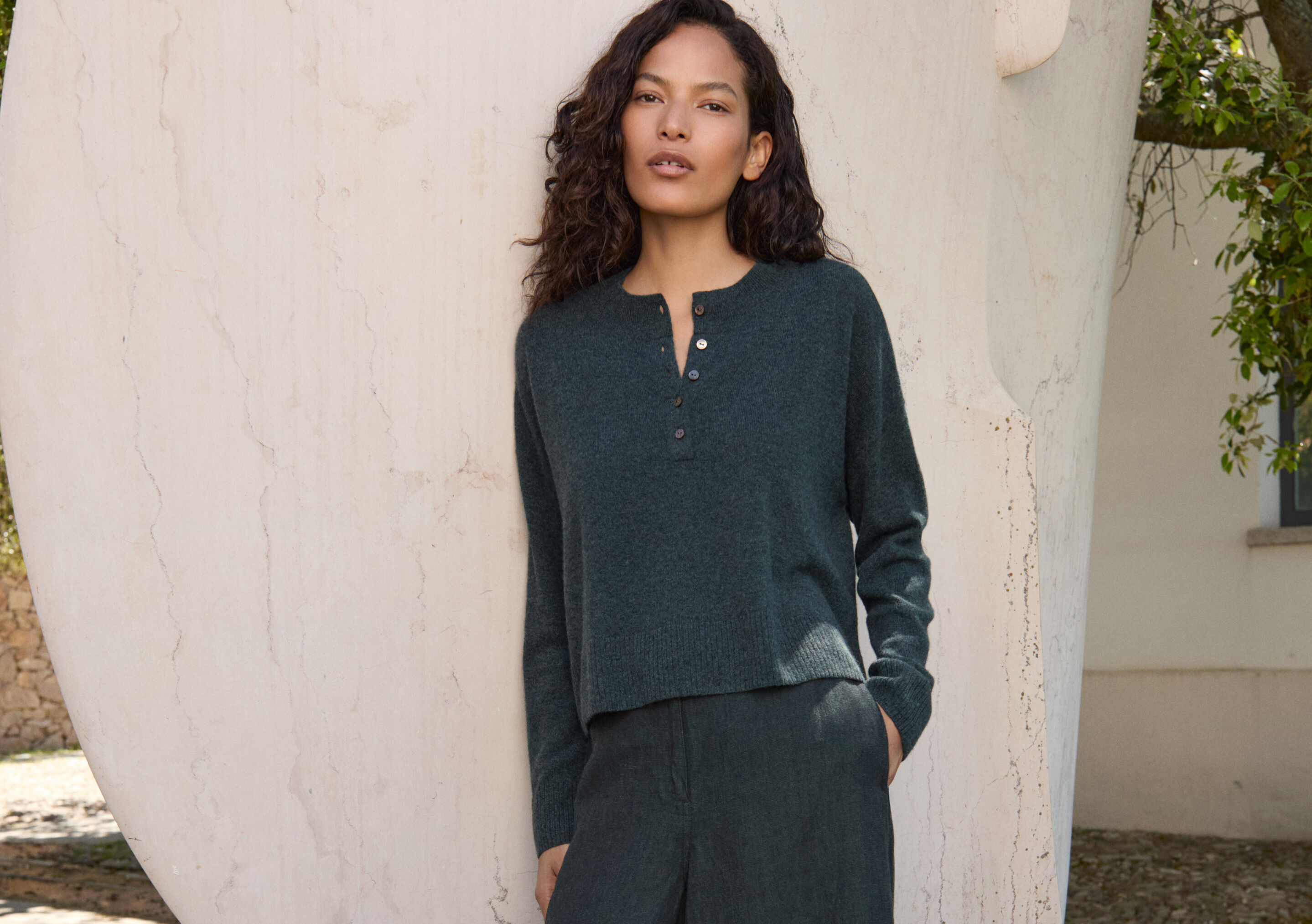 Funnel-neck sweater