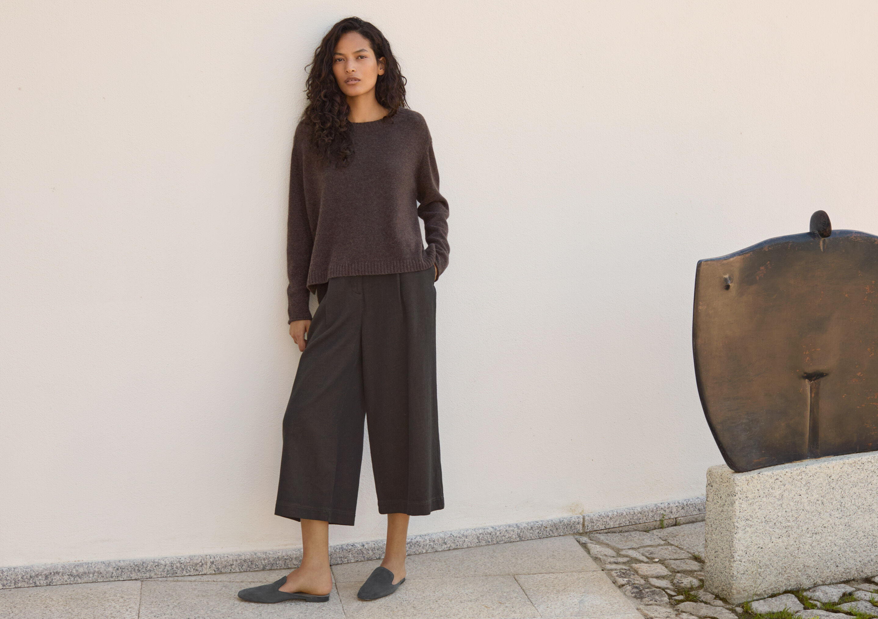 Funnel-neck sweater